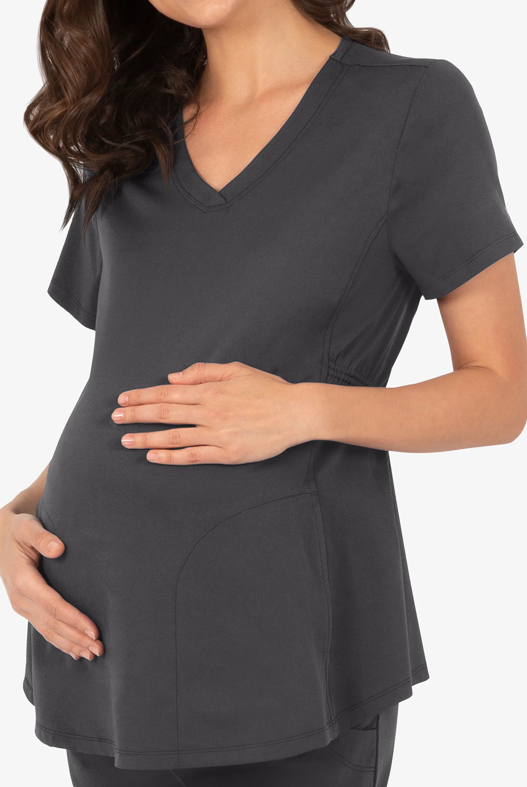 HH Works by Healing Hands Mila Women's 2-Pocket STRETCH Maternity Scrub Top