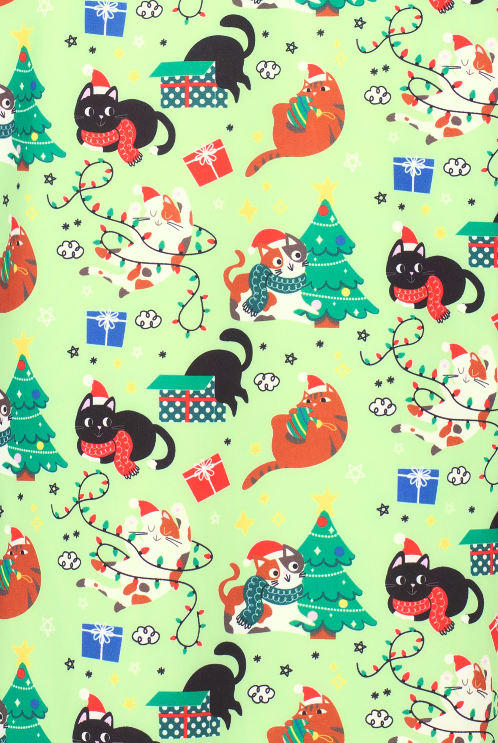 Maevn Who Let The Cat Out Women's 3-Pocket STRETCH V-Neck Print Scrub Top