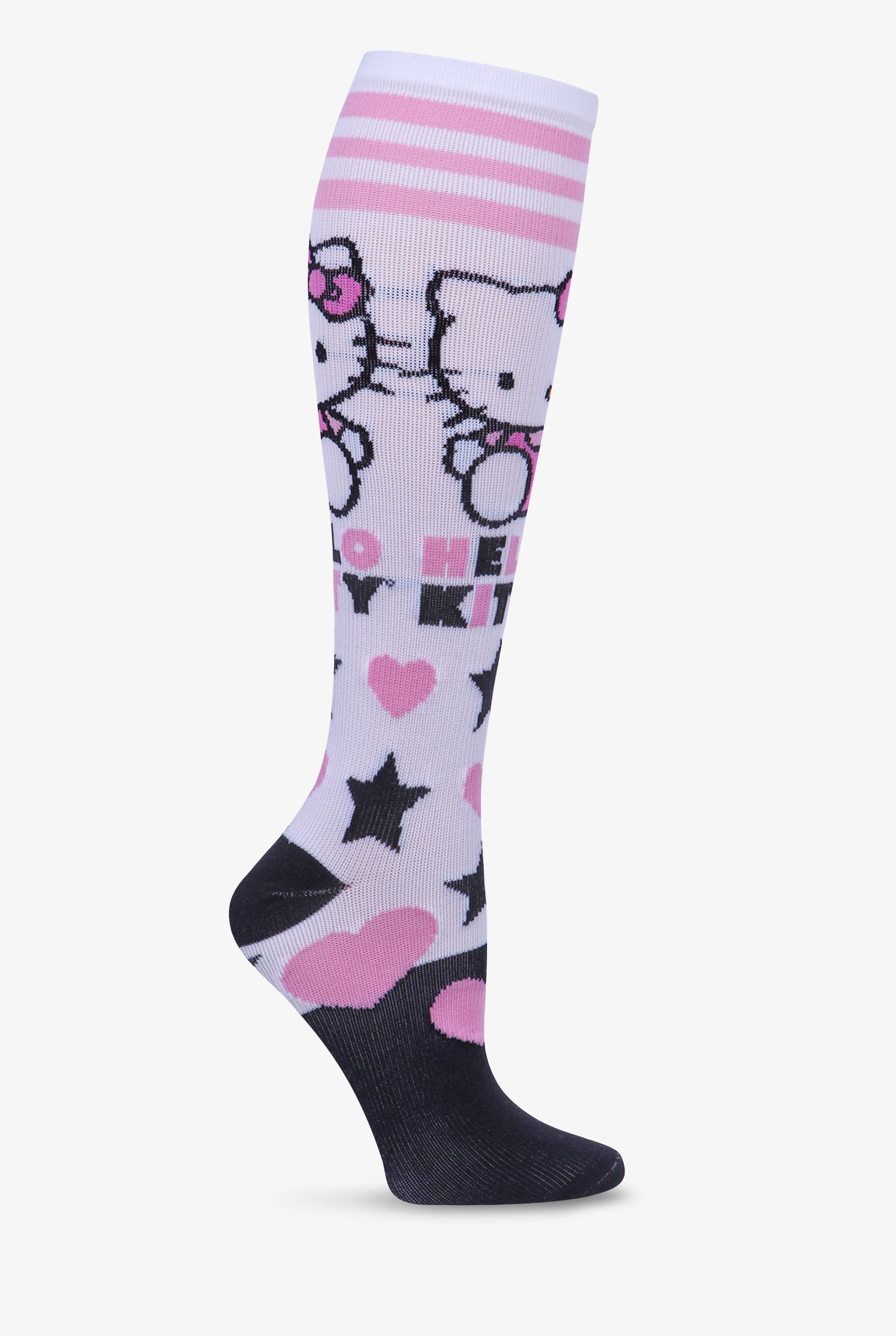 Cherokee Hello Kitty Love Women's 8-12 mmHg Light Compression Socks