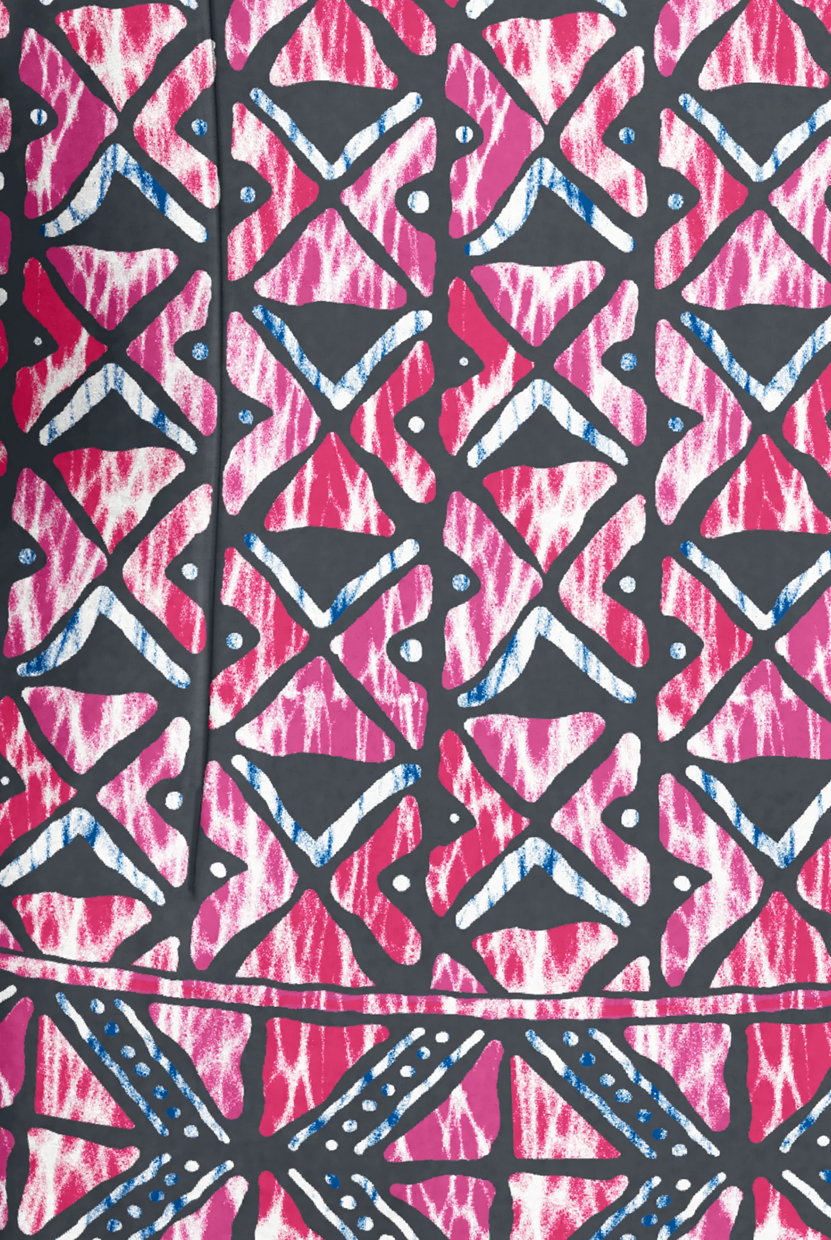 Butter-Soft STRETCH Day Dance Pewter Women's 2-Pocket V-Neck Print Scrub Top