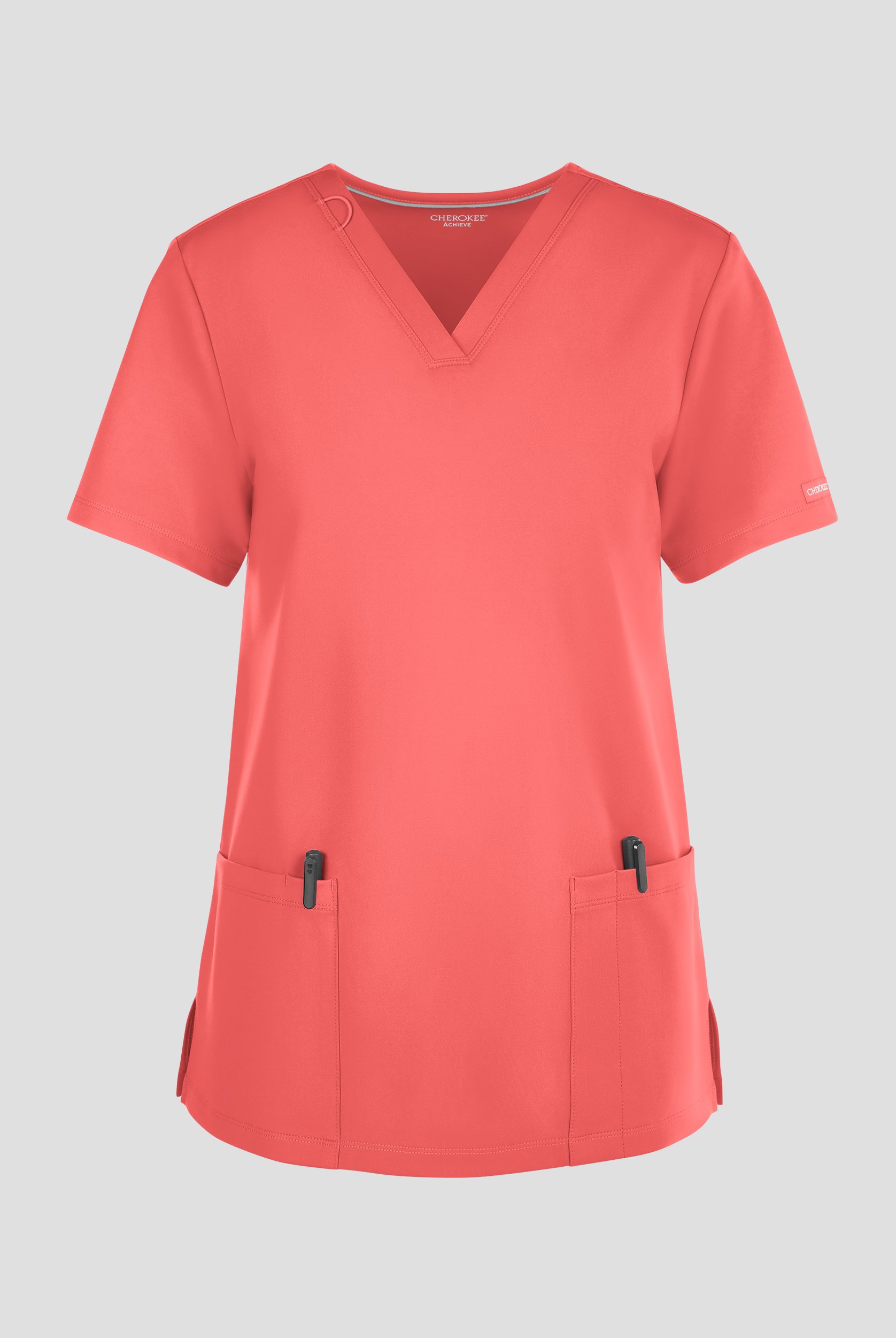 Cherokee Achieve Women's 2-Pocket STRETCH Knit V-Neck Scrub Top