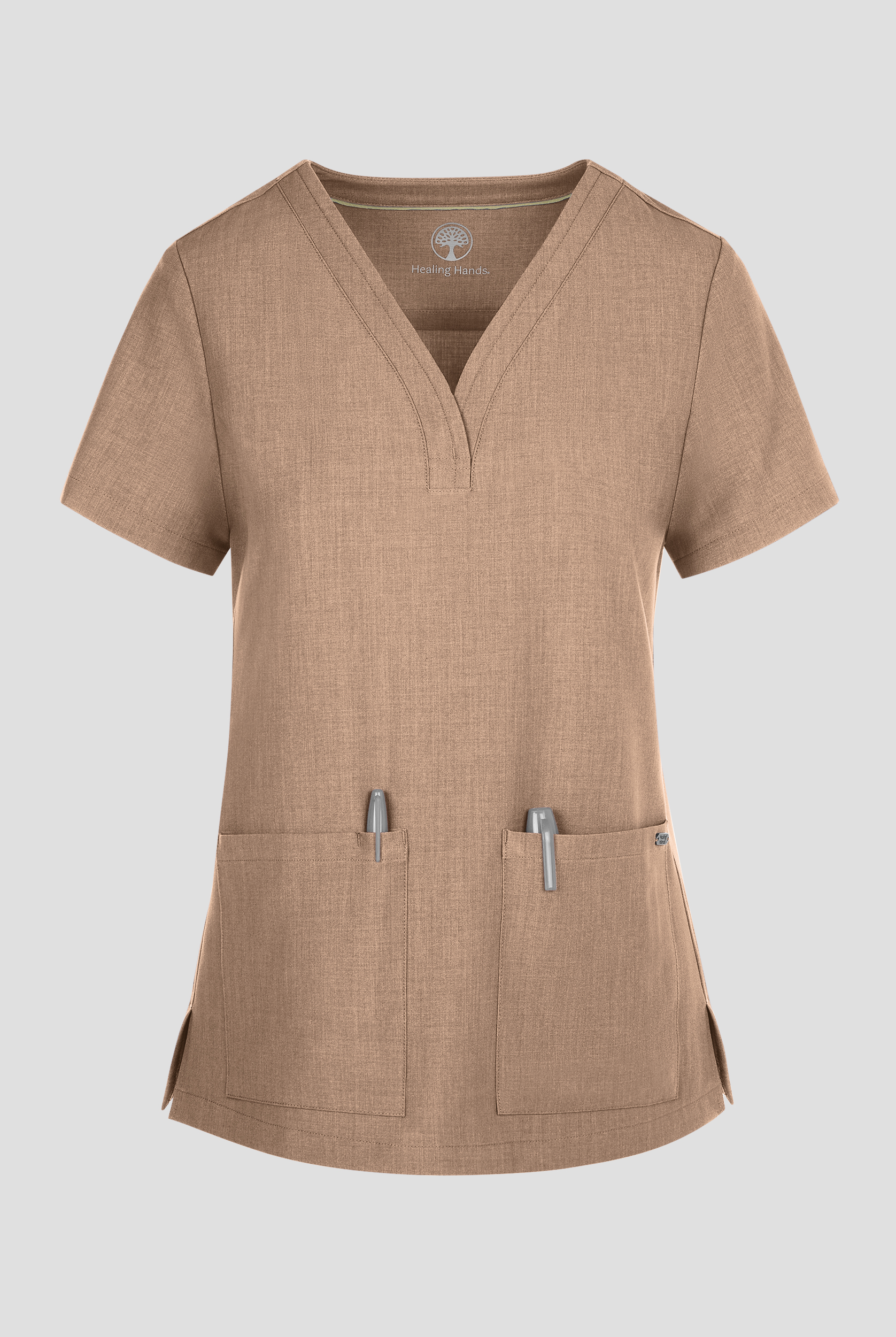 Healing Hands Quest Briana Women's 3-Pocket STRETCH Y-Neck Scrub Top