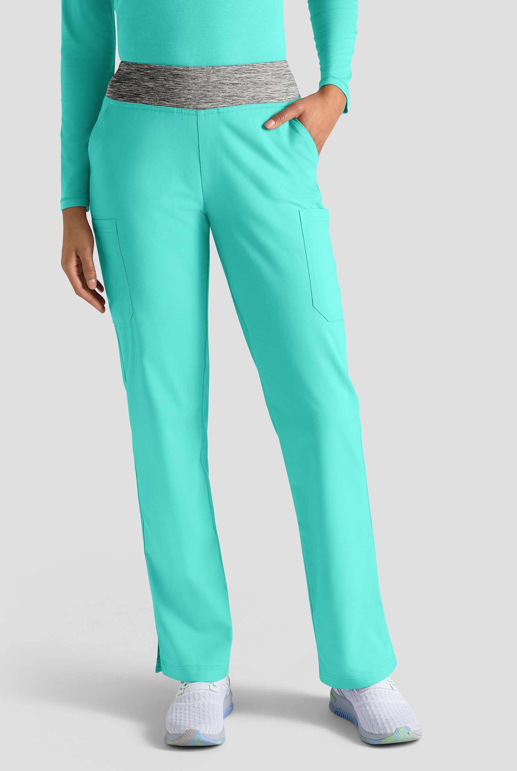 Butter-Soft STRETCH FLXTEK+ Women's 4-Pocket Knit Waistband Yoga Scrub Pants