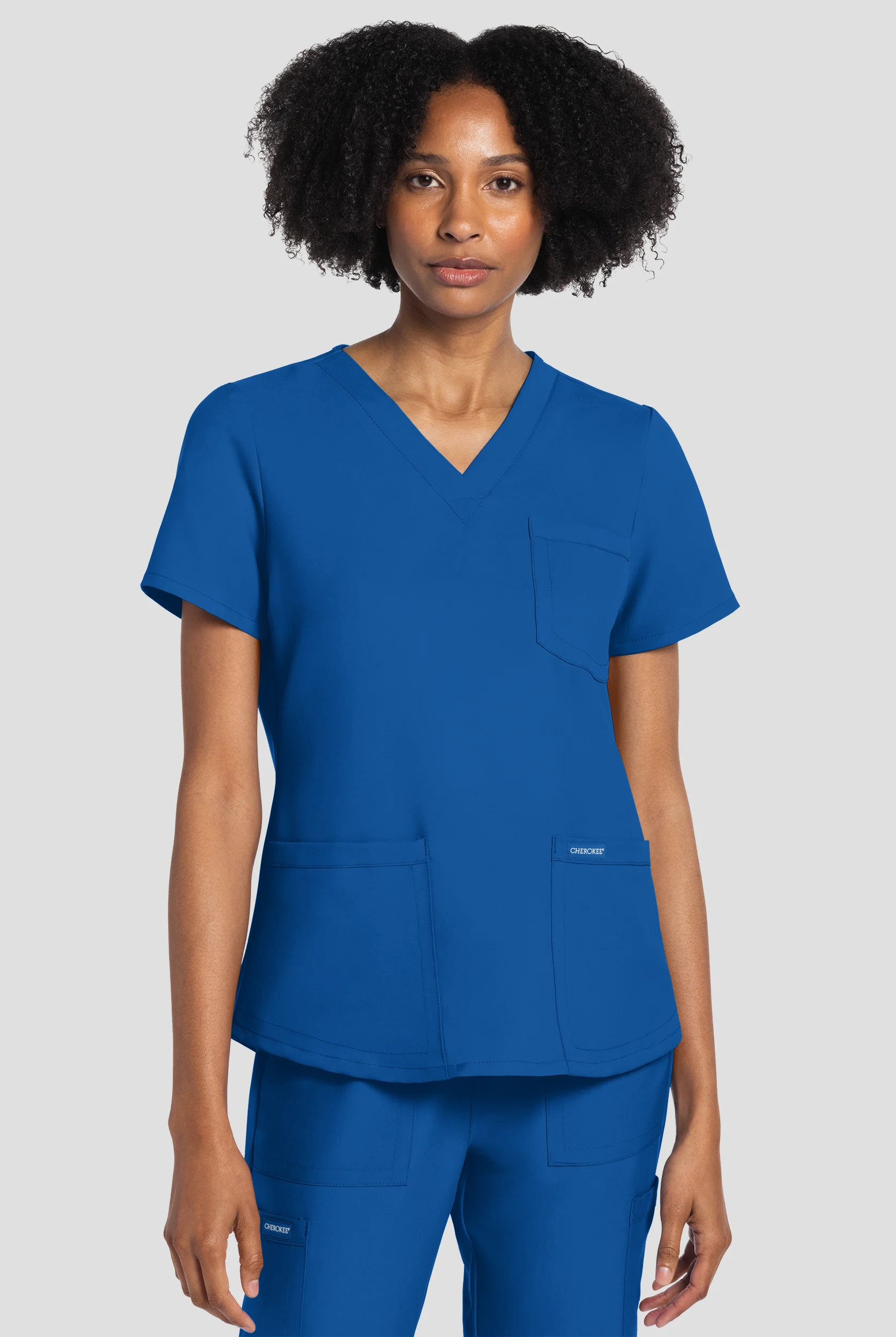 Cherokee Workwear Originals Ultra Women's 3-Pocket V-Neck Scrub Top