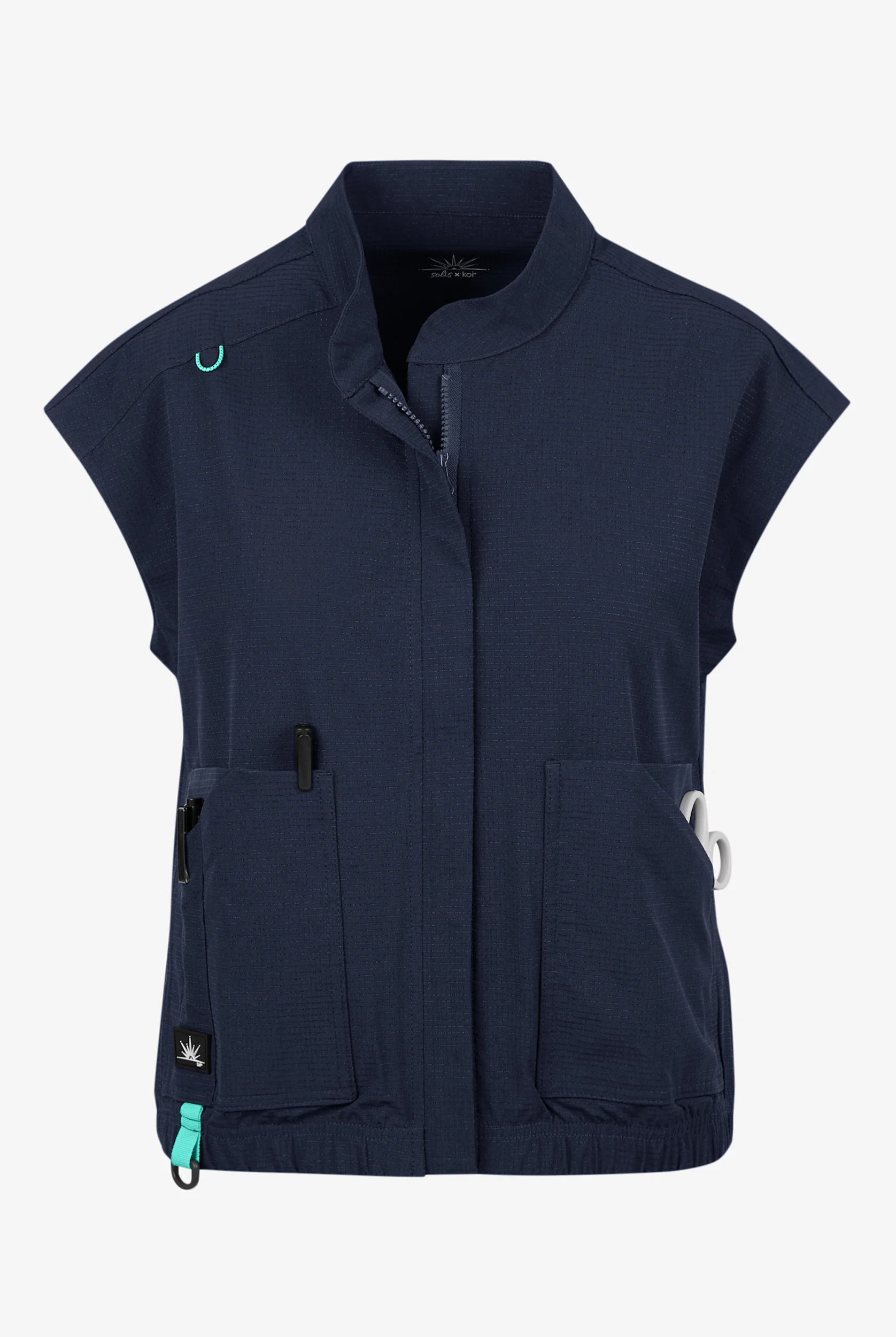 koi Solis Eloise Women's 4-Pocket STRETCH Zip Front Scrub Vest