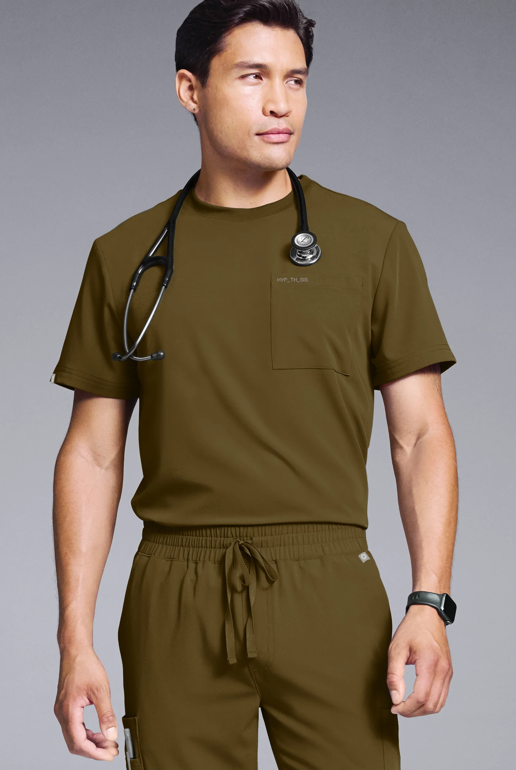 Hypothesis S-R Shift Ready Men’s 1-Pocket Tuck-In Crew Neck Scrub Top