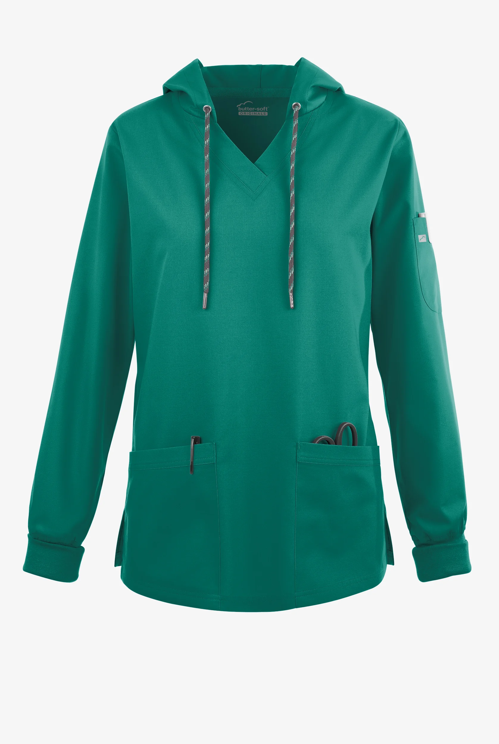 Strictly Scrubs Women's 5-Pocket Long Sleeve Pullover Hoodie