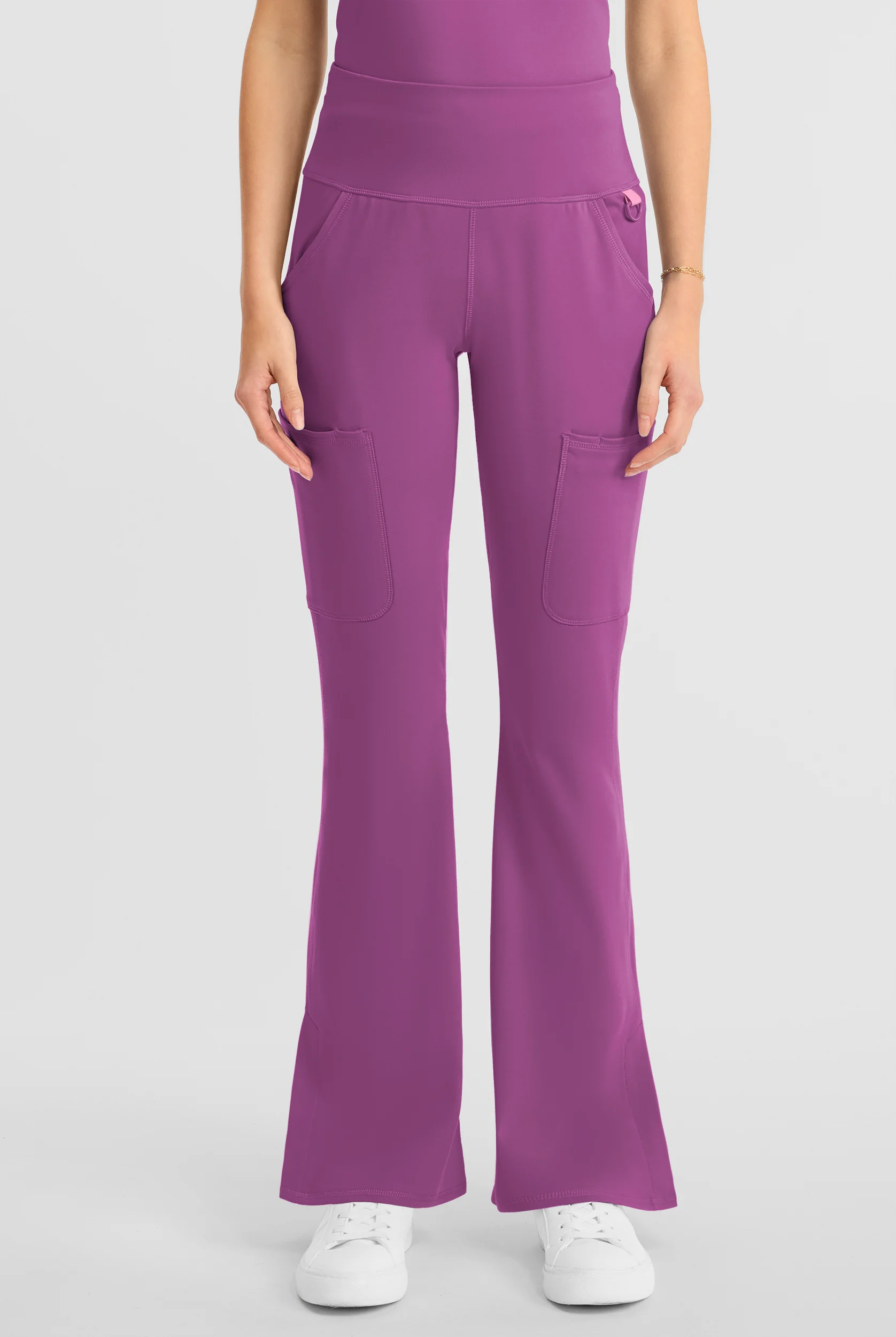 Pantal&oacute;n m&eacute;dico Med Couture Amp Knit STRETCH estilo yoga con piernas acampanadas y 5 bolsillos para mujer