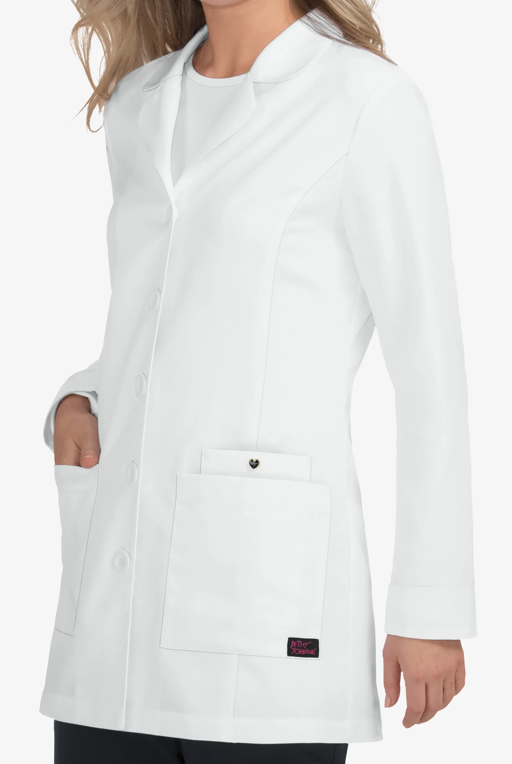 Betsey Johnson Women's 32" 3-Pocket Lab Coat