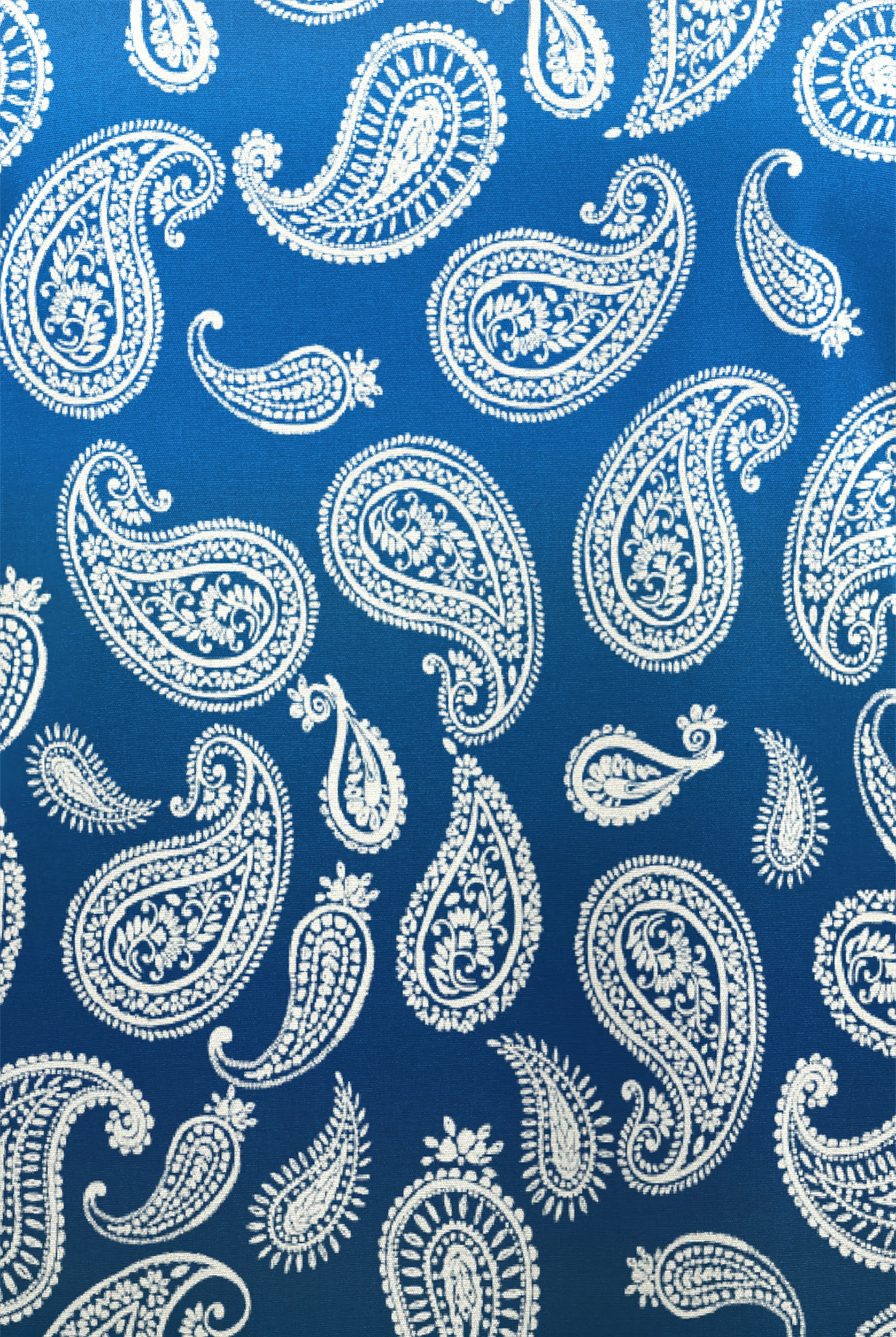 Butter-Soft Originals Paisley Gradient Turquoise Women's 2-Pocket Scallop Neck Print Scrub Top