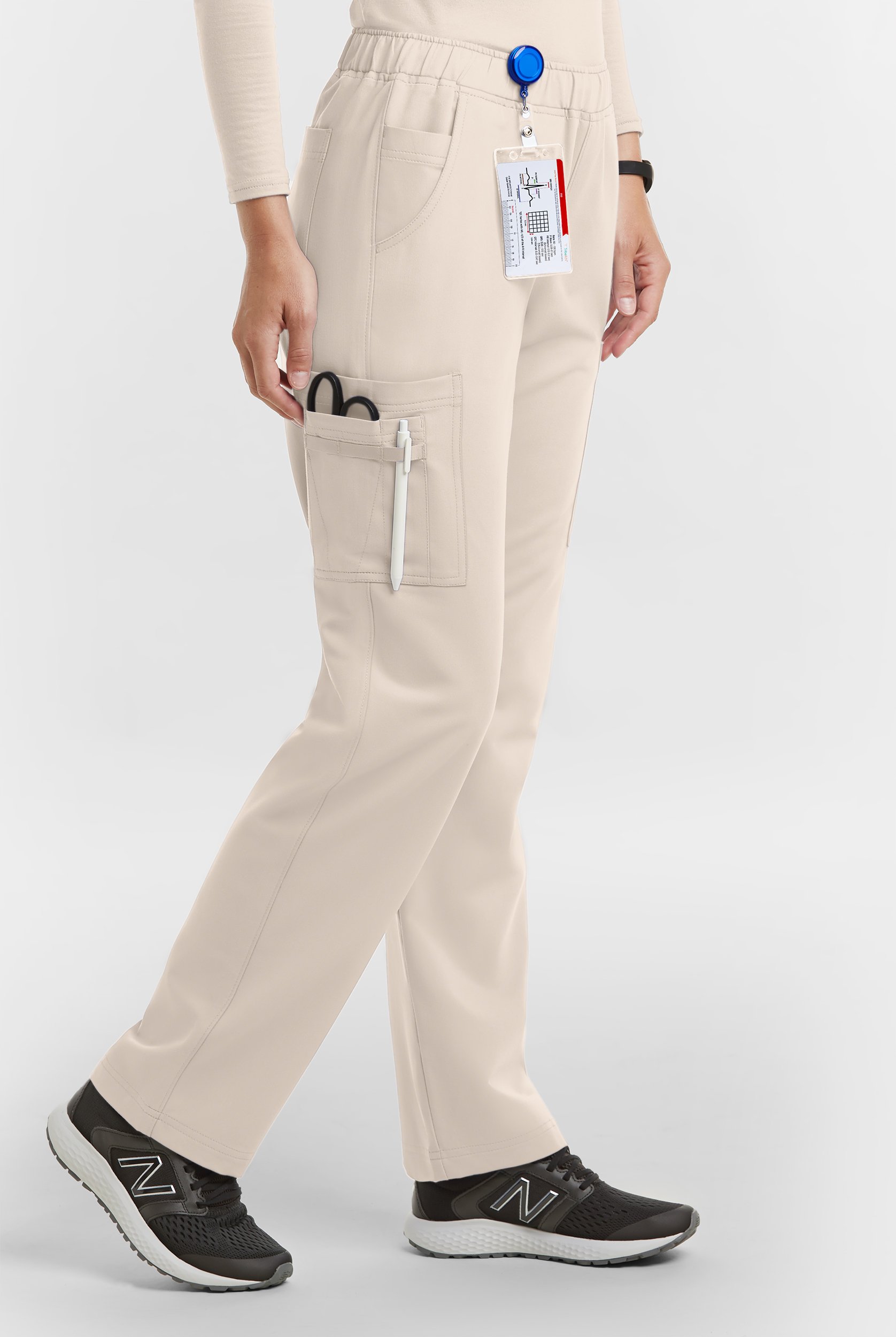 MOVEMENT by Butter-Soft Rigel Women's 9-Pocket Interior Drawstring STRETCH Scrub Pants - Tall