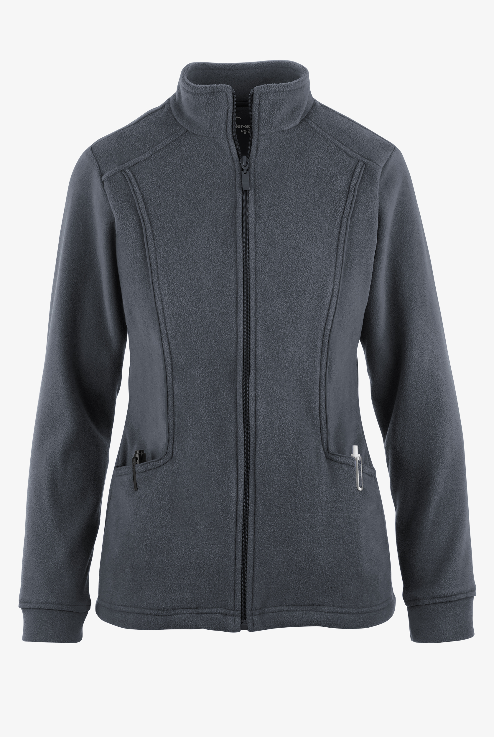 Butter-Soft STRETCH Women's 2-Pocket Zip Front Fleece Scrub Jacket