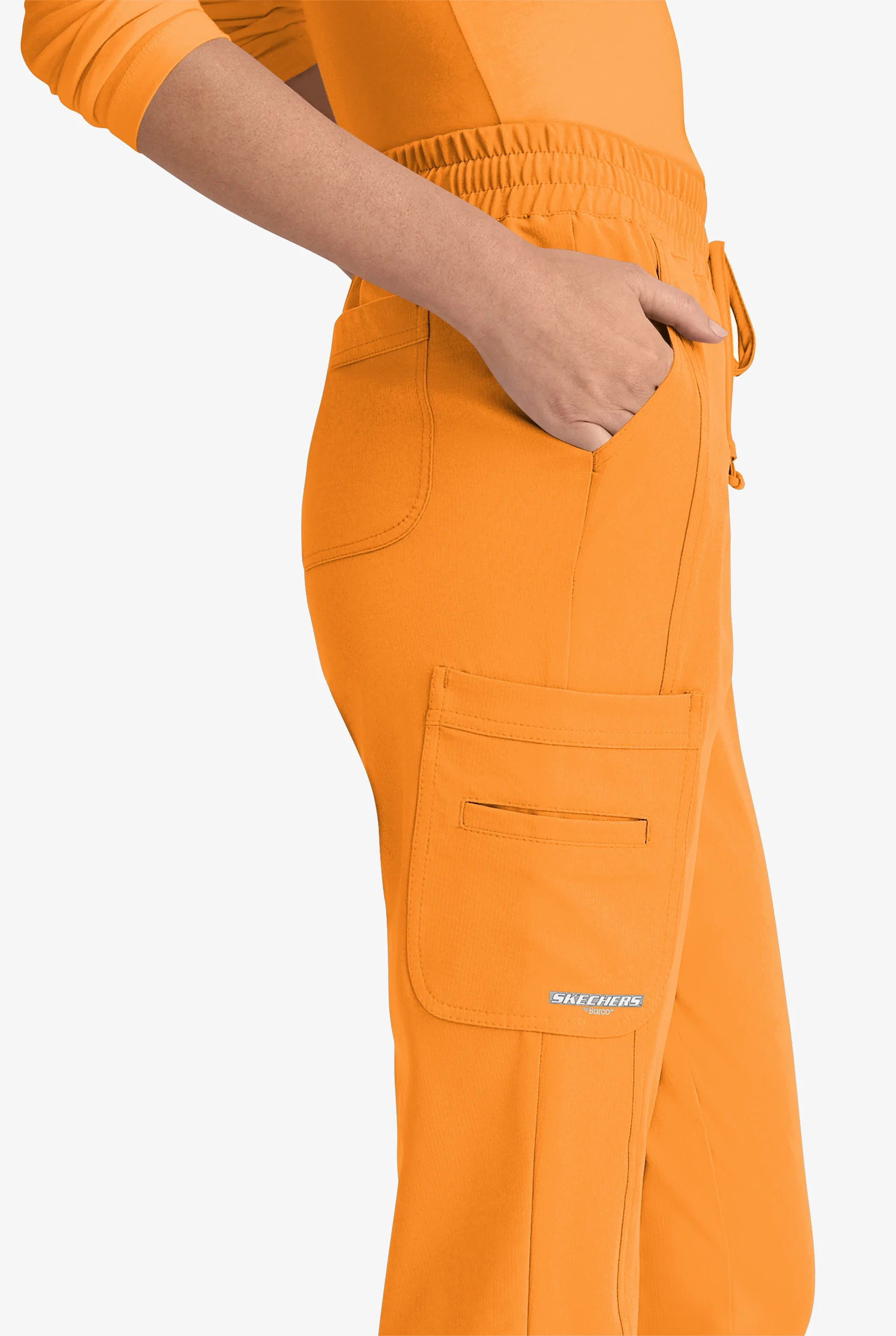 Skechers by Barco Gamma Women's 6-Pocket STRETCH Tapered Leg Cargo Scrub Pants