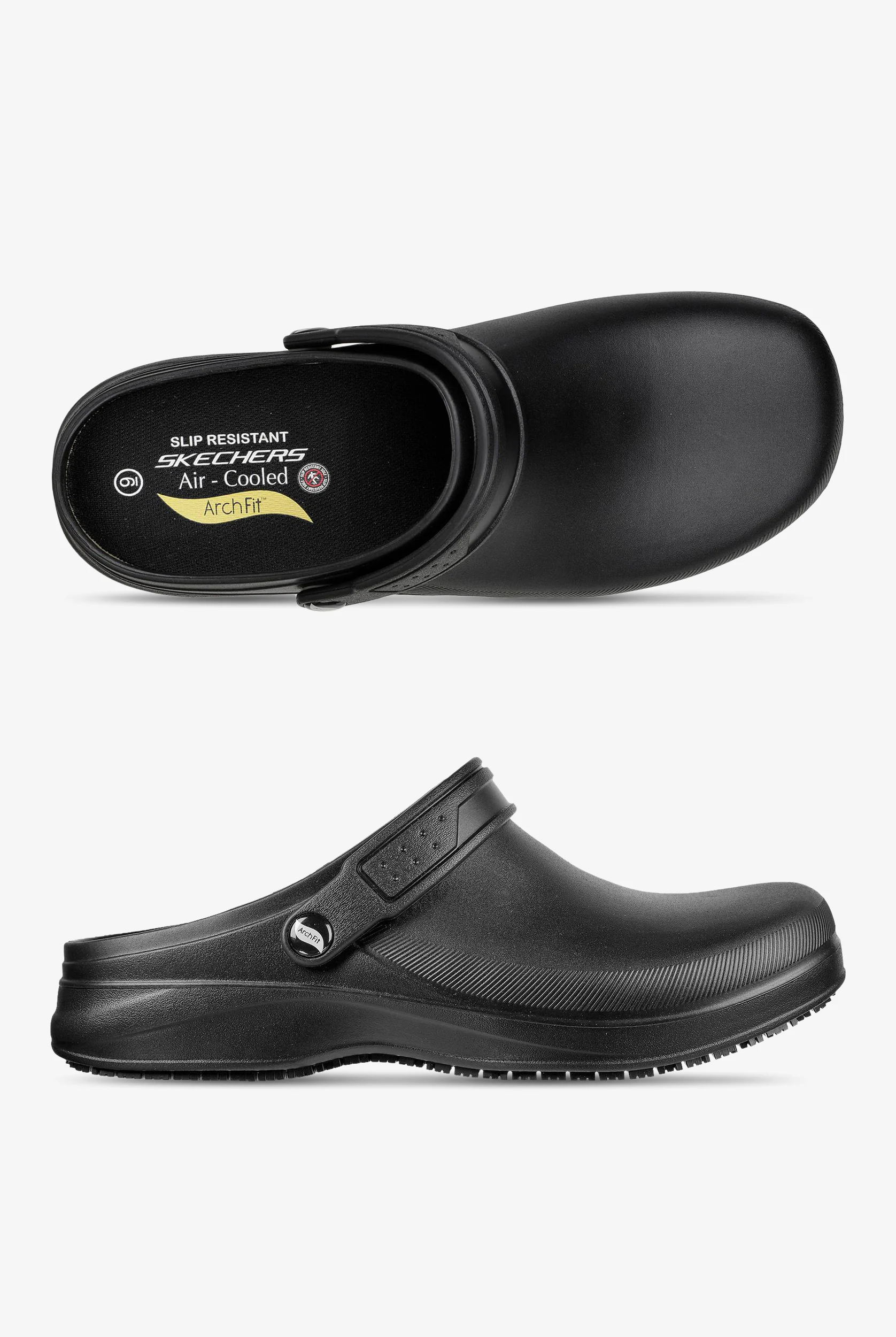 Zuecos antideslizantes Skechers Work Riverbound Arch Fit para hombre