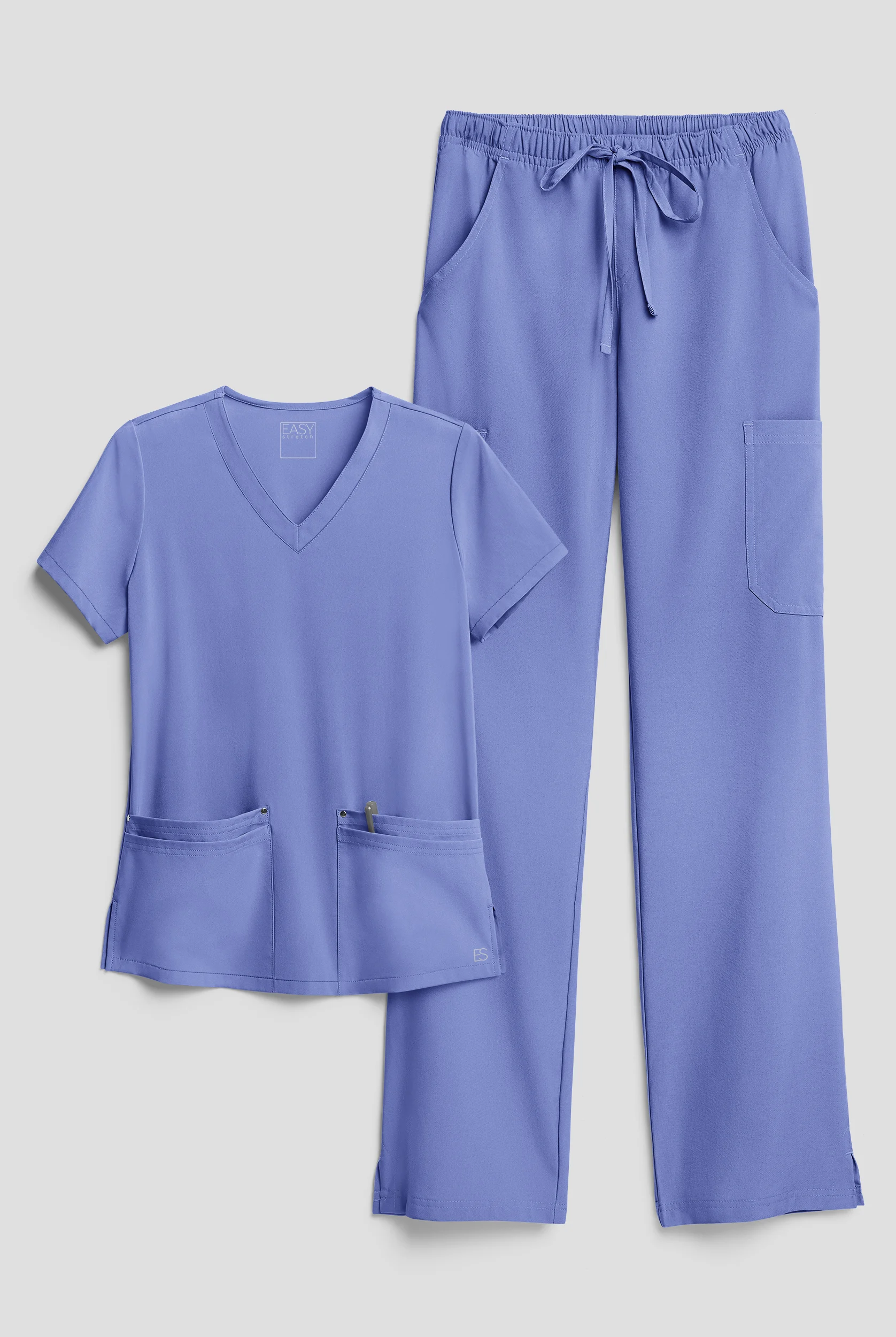 Easy STRETCH Women's 8-Pocket Scrub Set