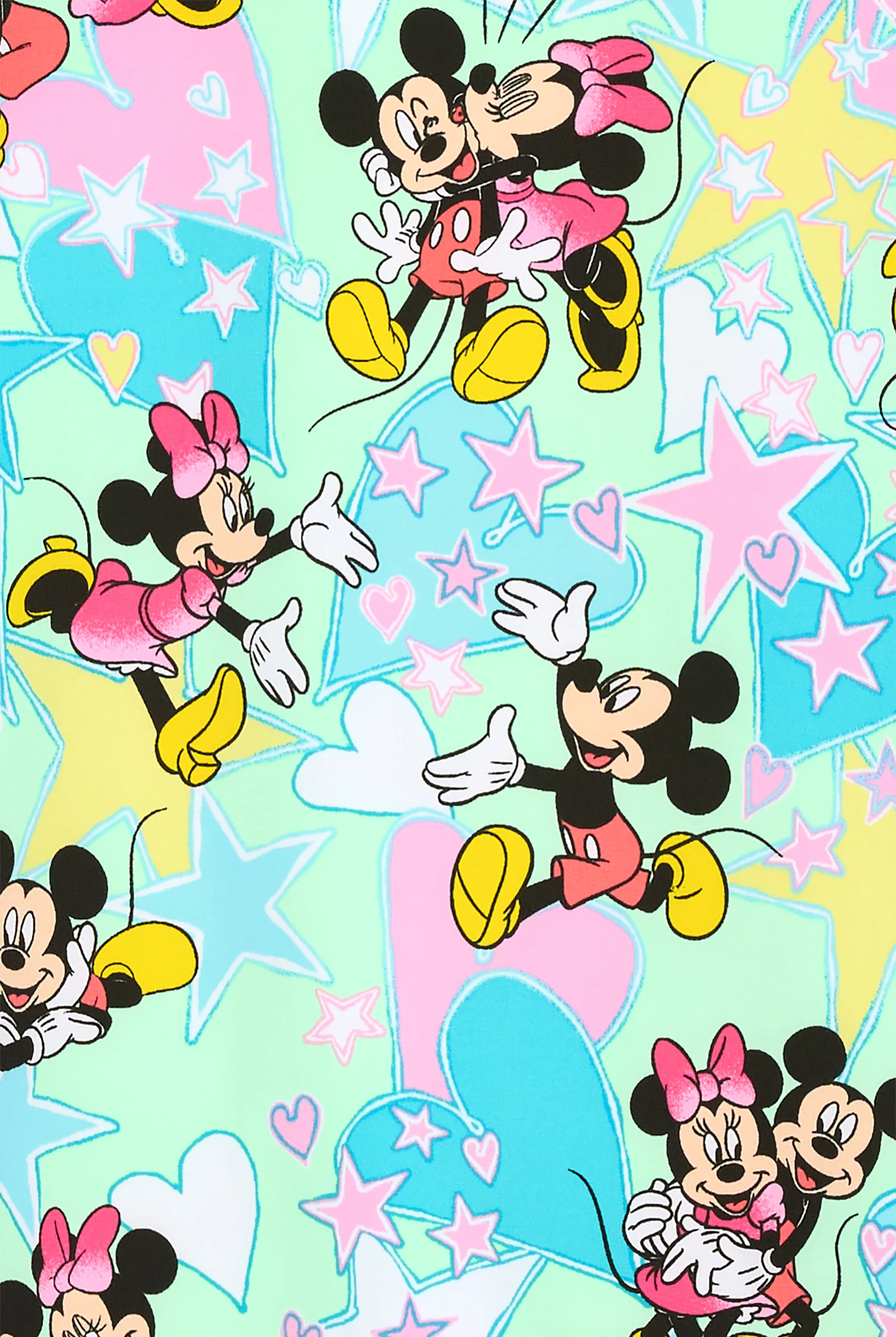 Chaqueta médica estampada Tooniforms Disney's Mickey Love And Magic STRETCH con cremallera y 2 bolsillos para mujer