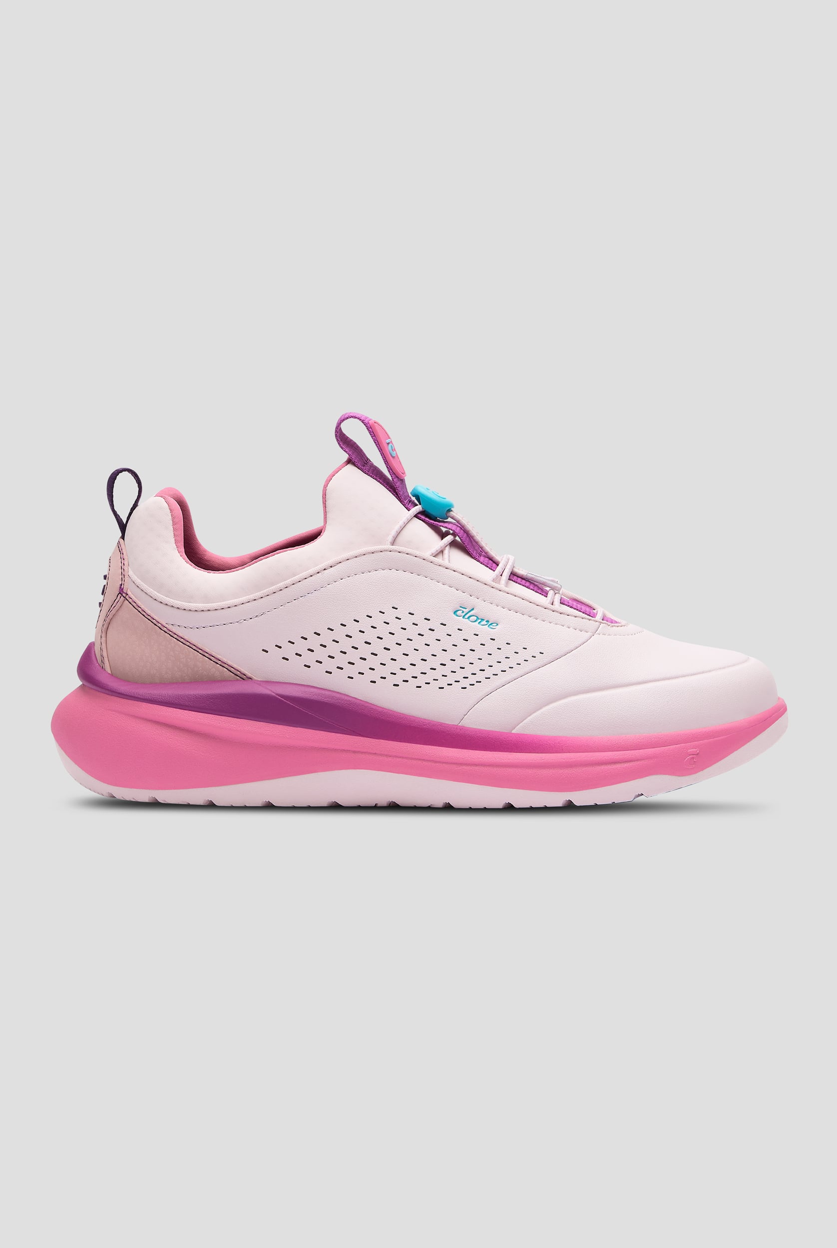 Clove Prima Women's Light Pink/ Violet Bungee Athletic Shoe