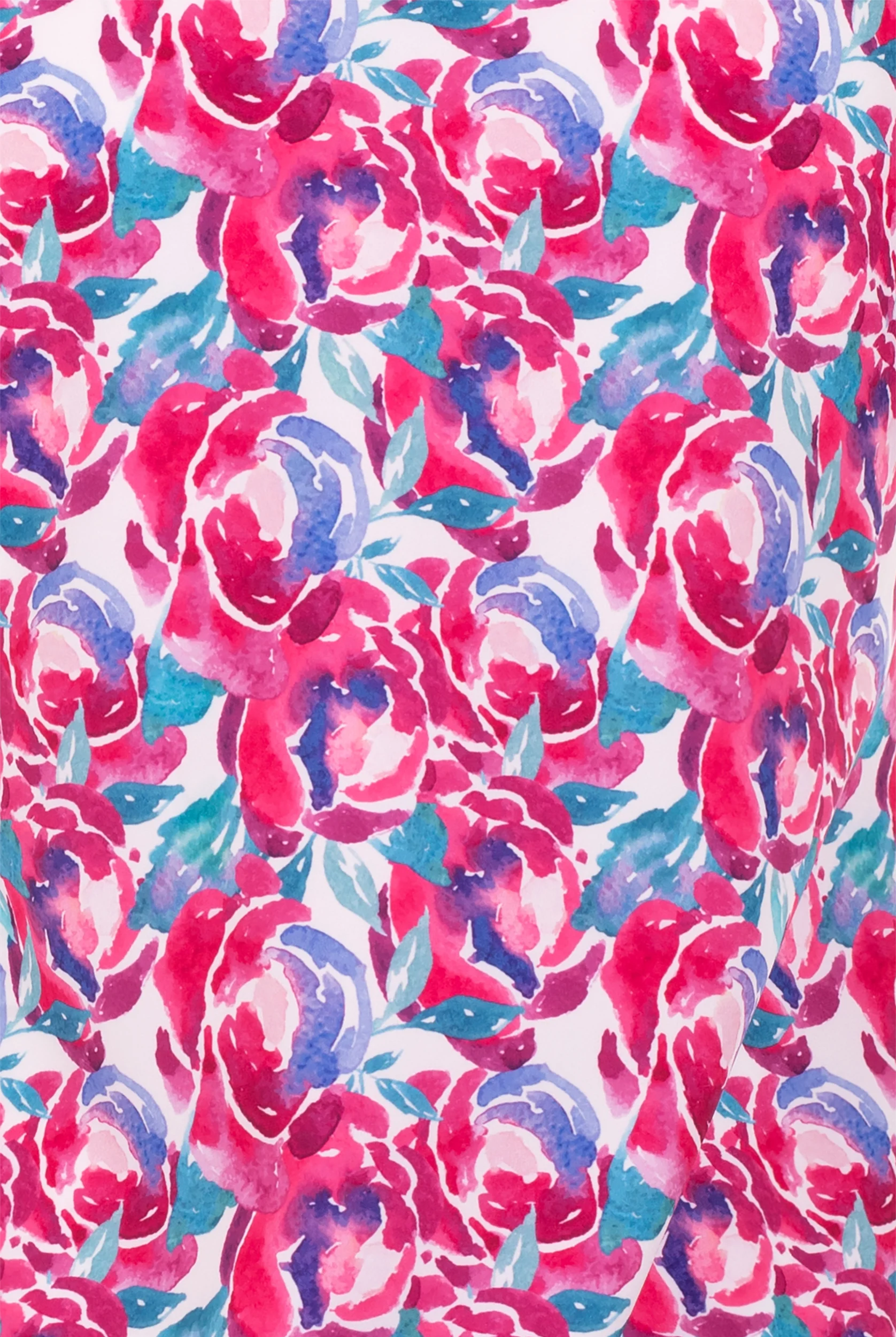 Zavate Ava Therese Awesome Blossoms Women's 2-Pocket STRETCH V-Neck Print Scrub Top