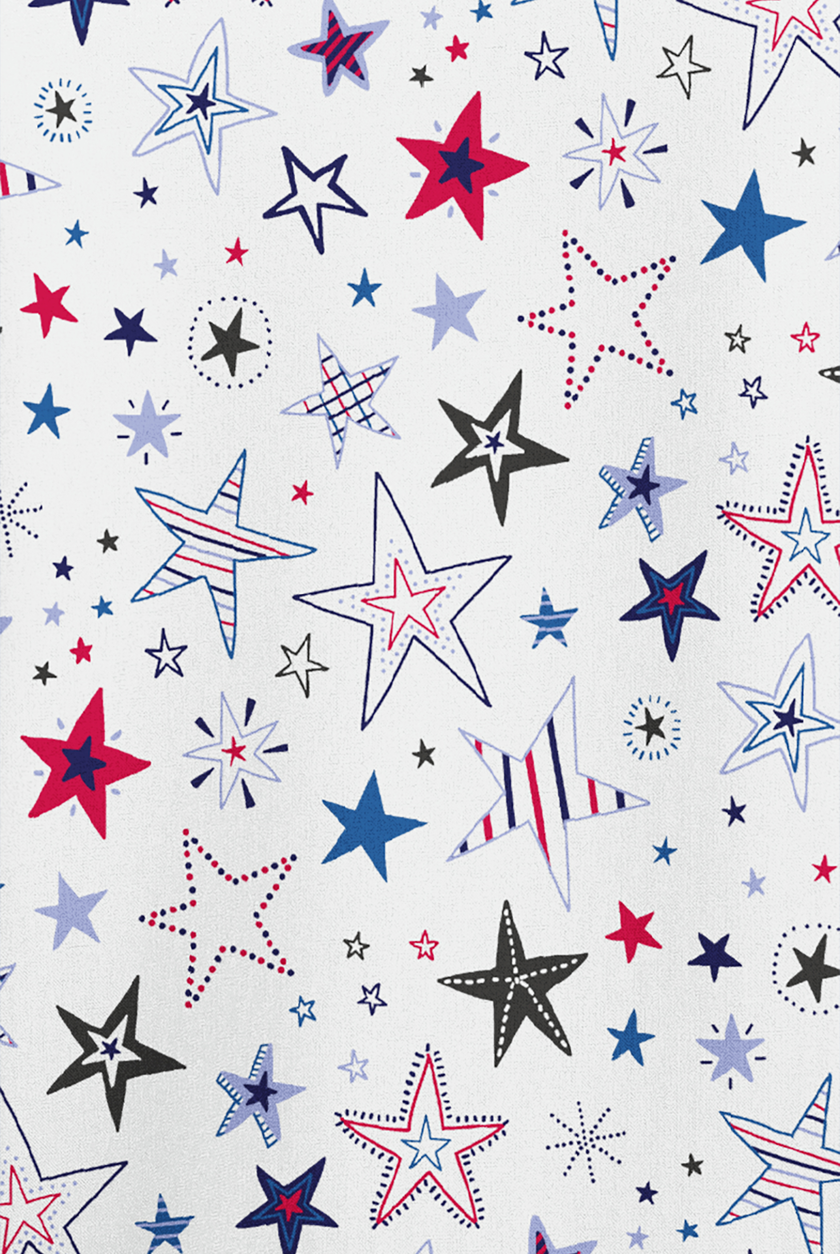 Happy Scrubs Summer Starburst Women's 3-Pocket Mock Wrap With Ties Print Scrub Top