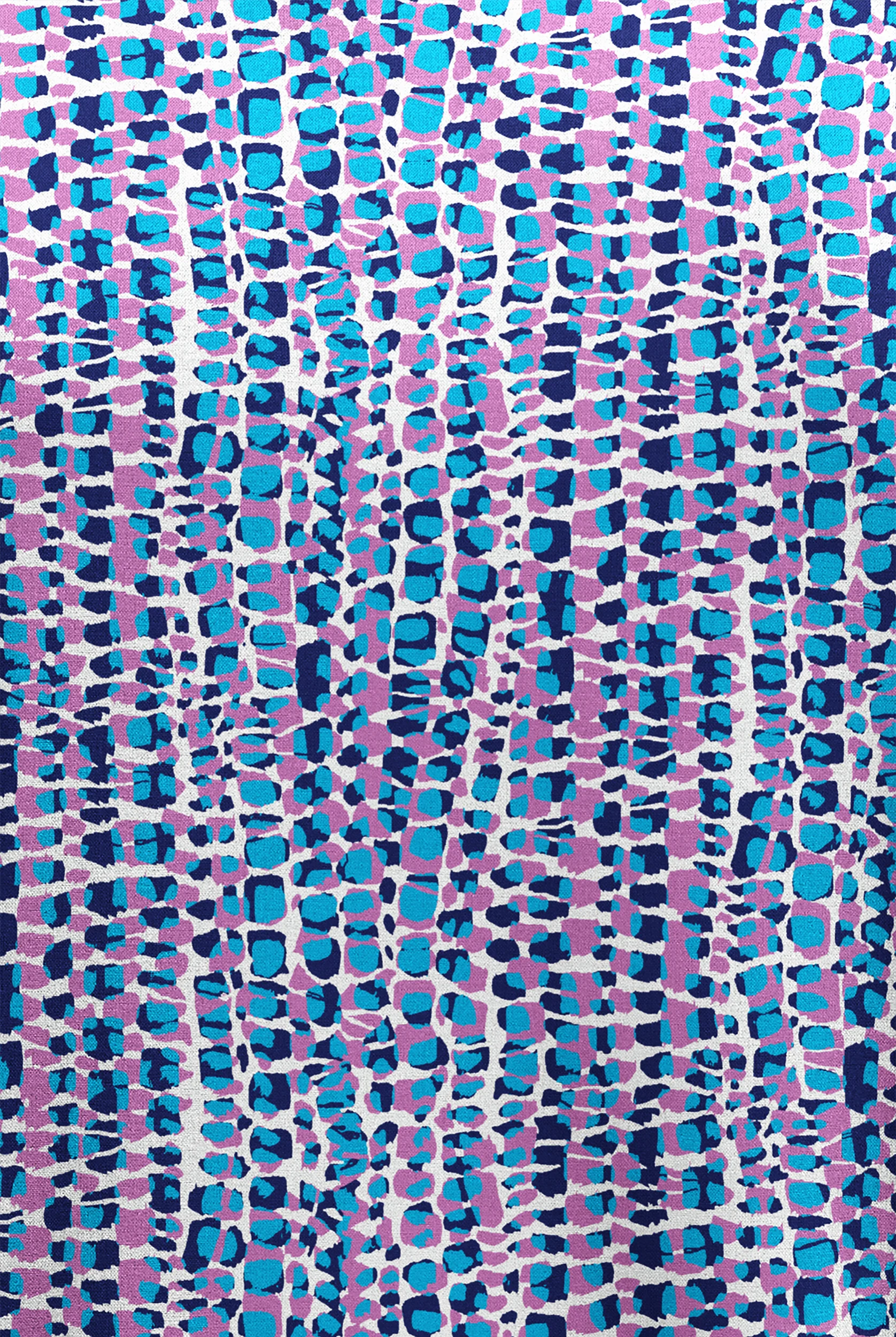 Butter-Soft STRETCH Urban Animal Orchid Women's 4-Pocket Grommet Print Scrub Top