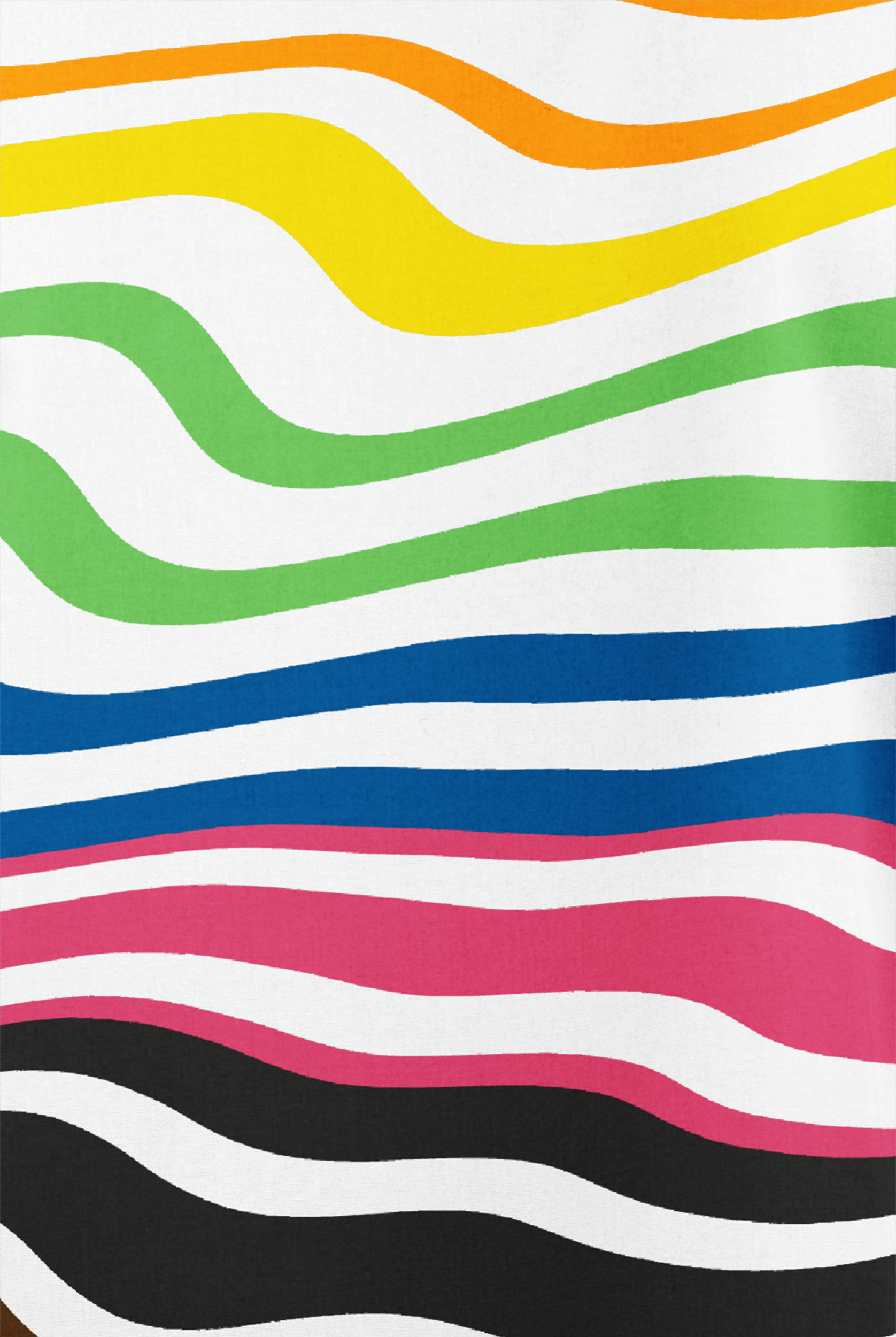 Butter-Soft Originals Wavy Stripe Unisex 2-Pocket V-Neck Print Scrub Top