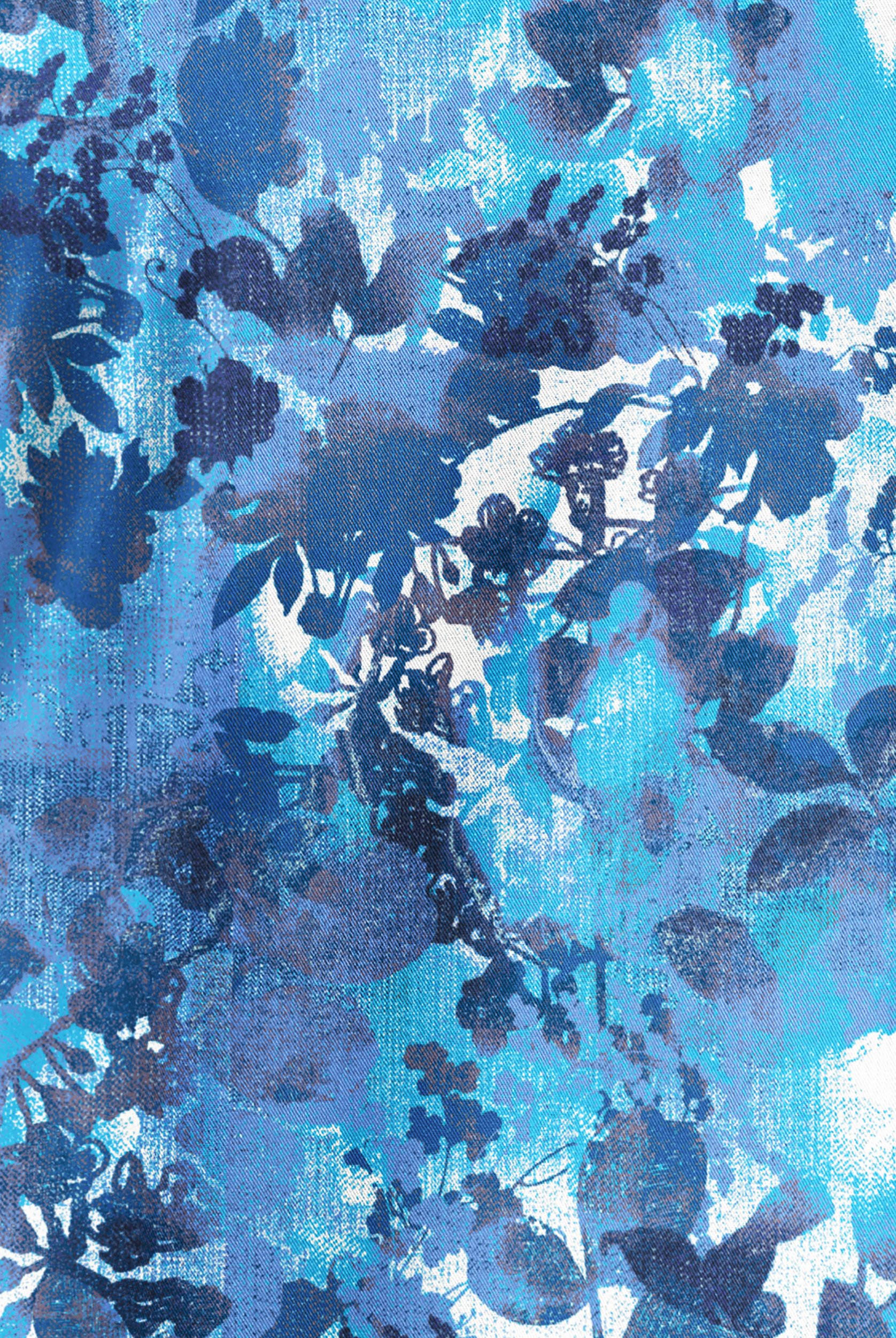 Butter-Soft STRETCH Mystic Floral Ceil Women's 1-Pocket V-Neck Print Scrub Top