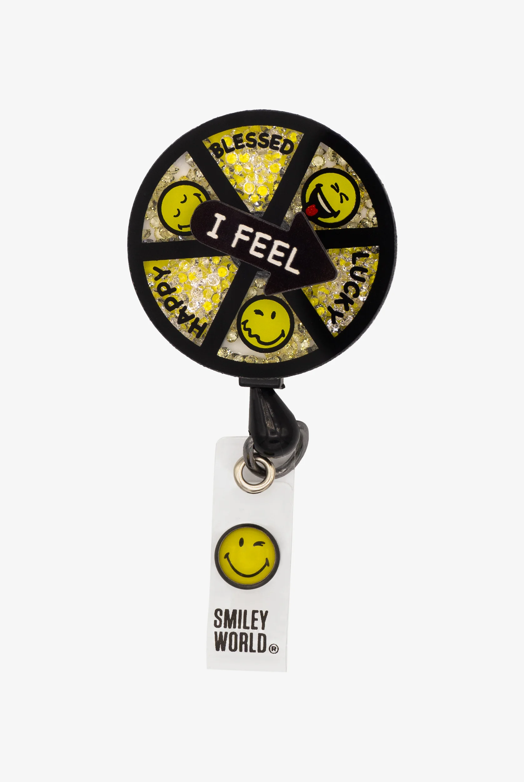 koi Smiley World Today I Feel ID Badge Holder
