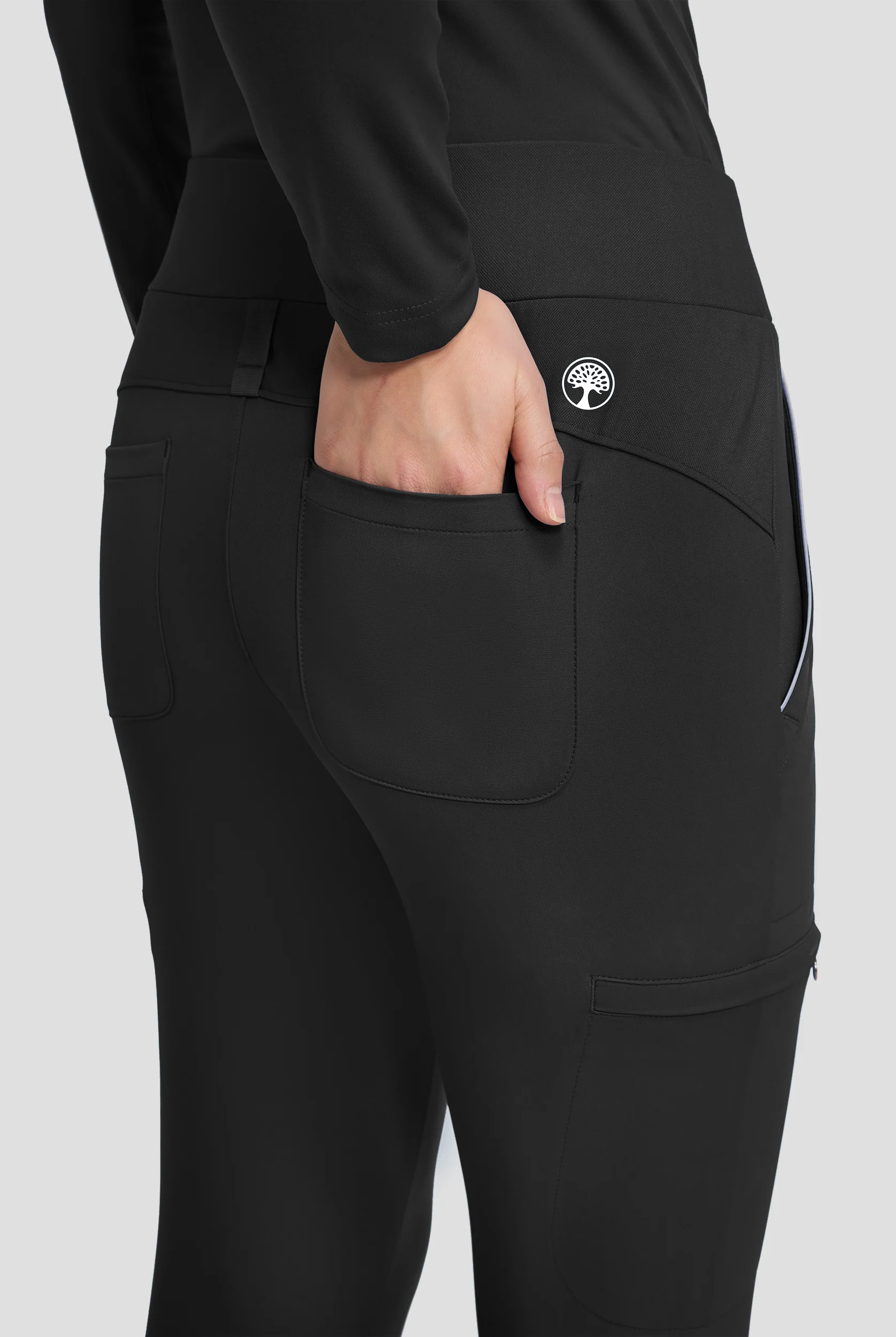 Pantal&oacute;n m&eacute;dico Healing Hands 360 Joelle STRETCH de tiro alto con piernas anchas y 6 bolsillos para mujer