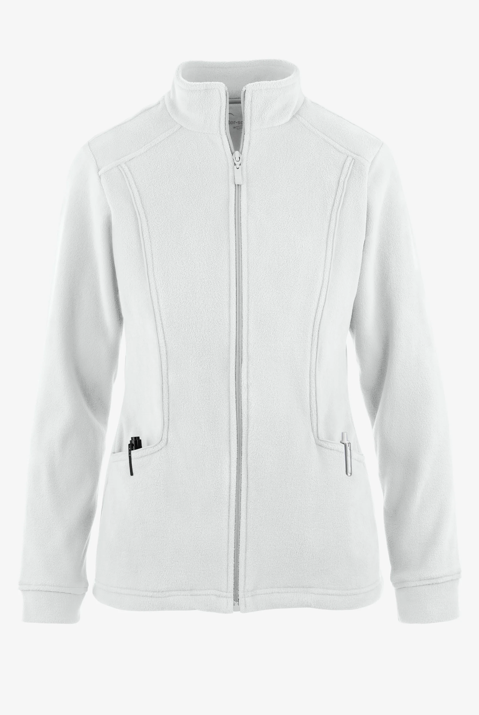 Butter-Soft STRETCH Women's 2-Pocket Zip Front Fleece Scrub Jacket