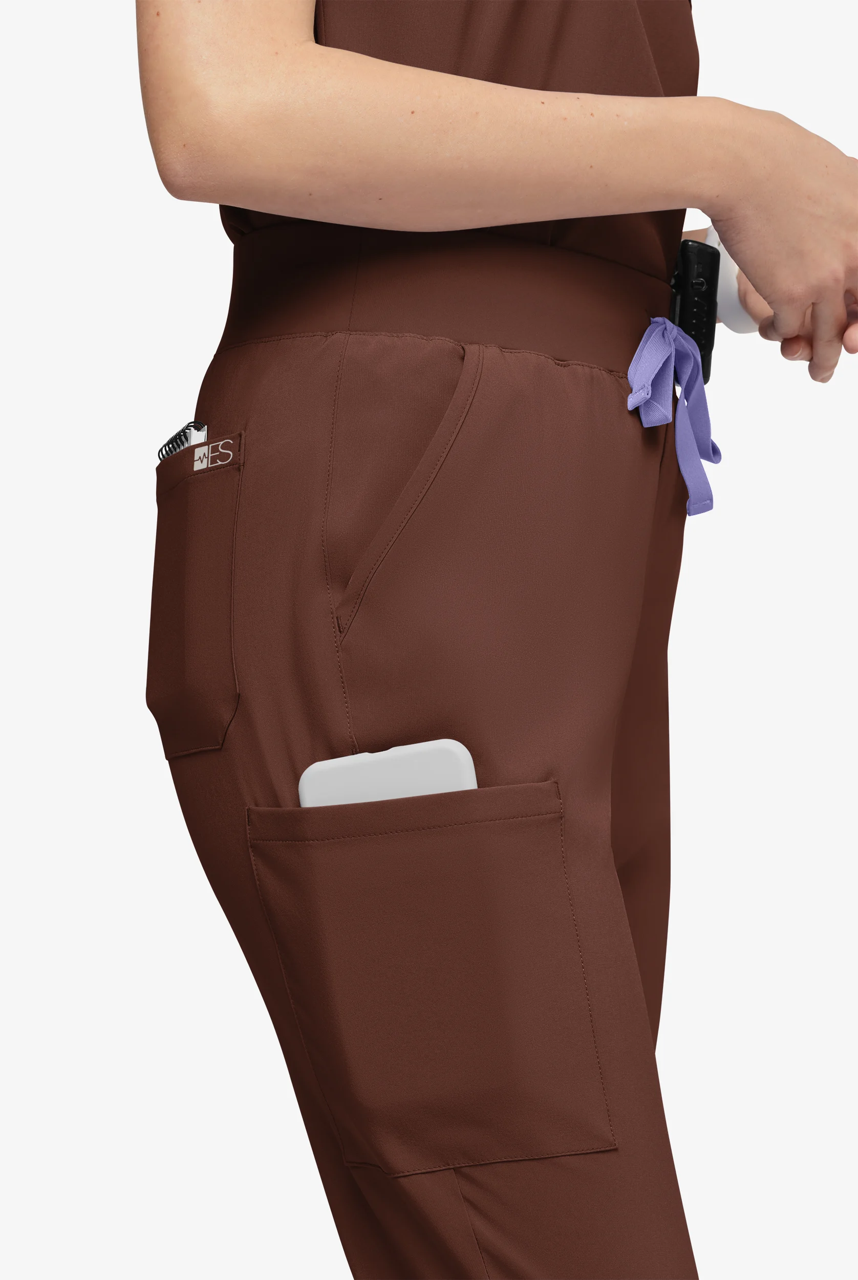 Easy STRETCH Olivia Women's 7-Pocket Slim Leg Jogger Scrub Pants - Petite