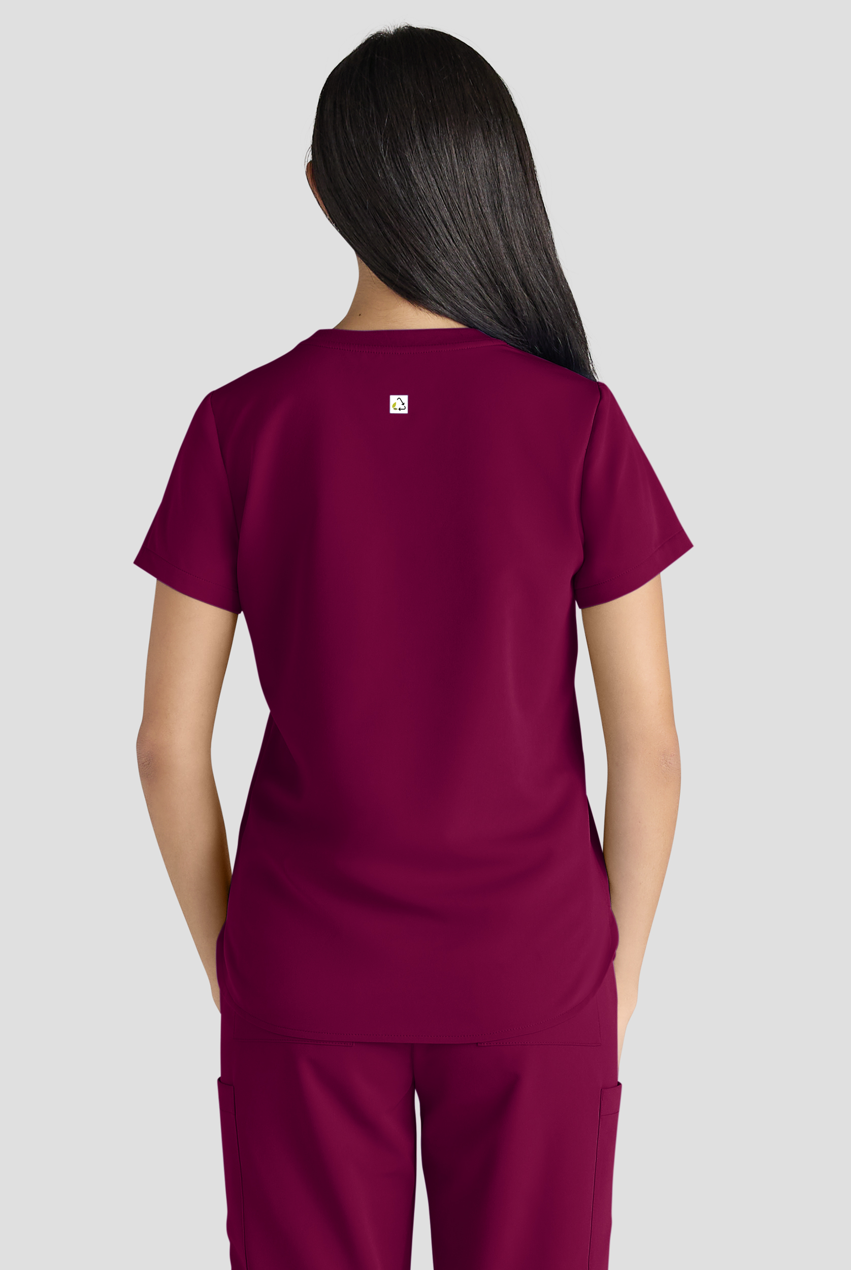 Blusa médica ReSurge Citrine con cuello curvo para mujer
