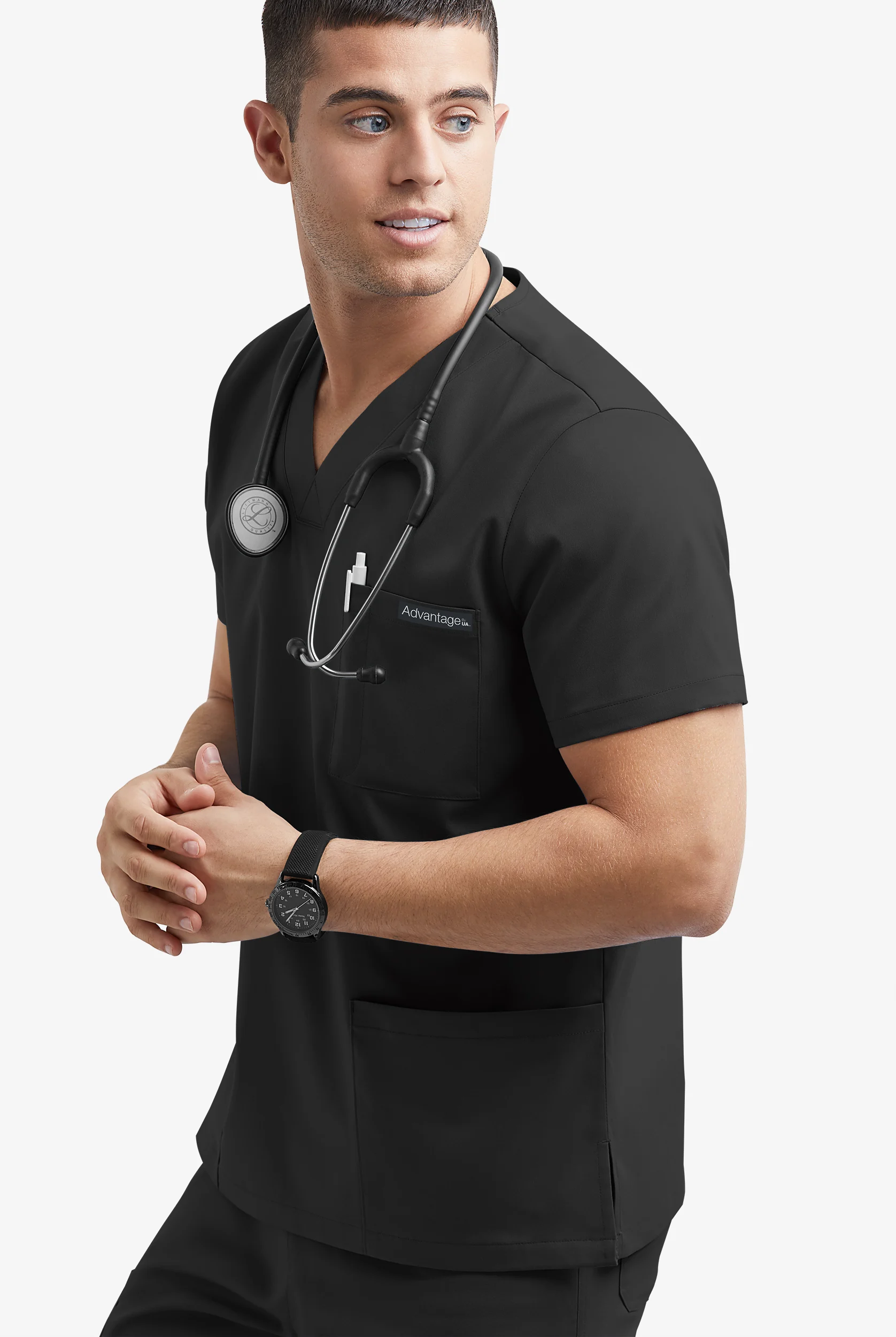 Advantage STRETCH Men's 6-Pocket V-Neck Scrub Top