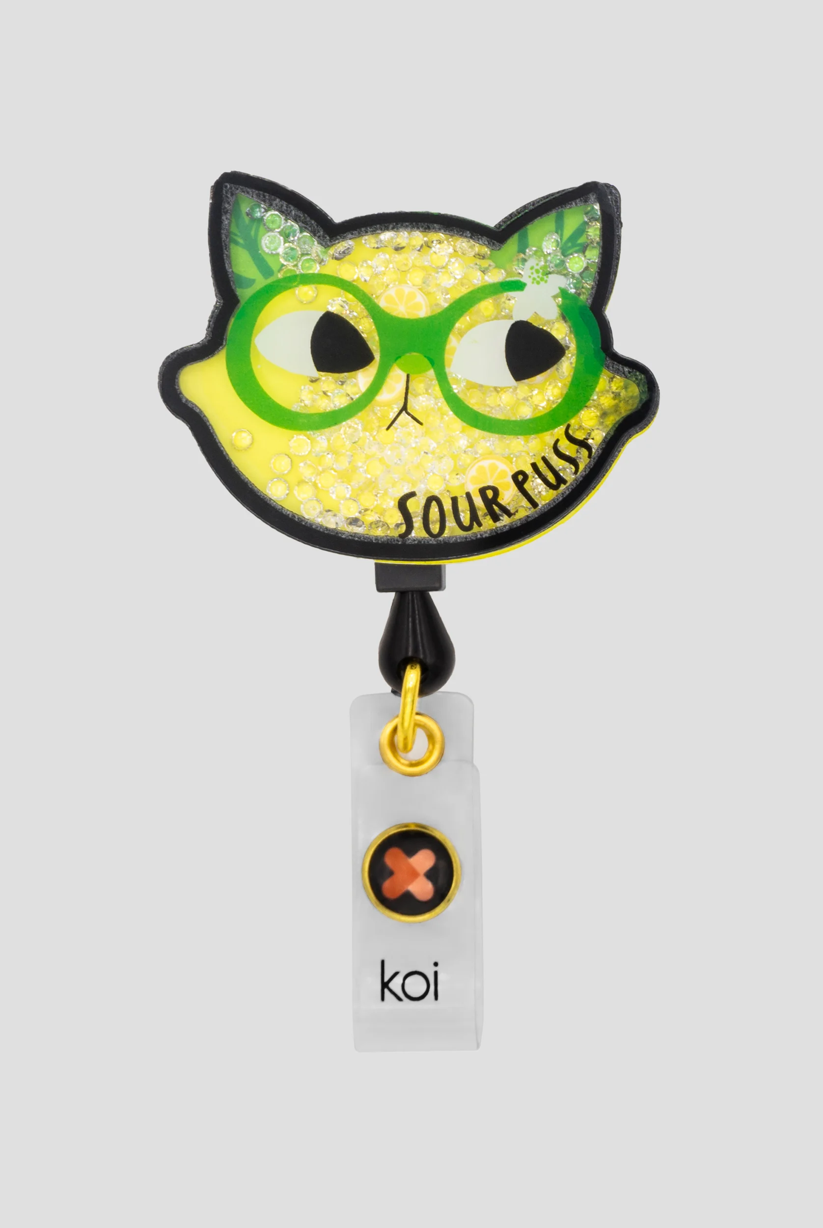 koi Sour Puss Shaker ID Badge Holder