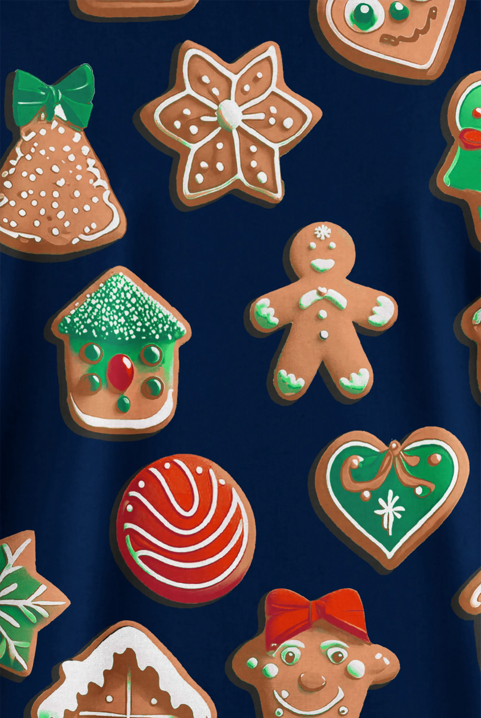 Butter-Soft Originals Sugar & Spice Navy Women's 2-Pocket V-Neck Print Scrub Top