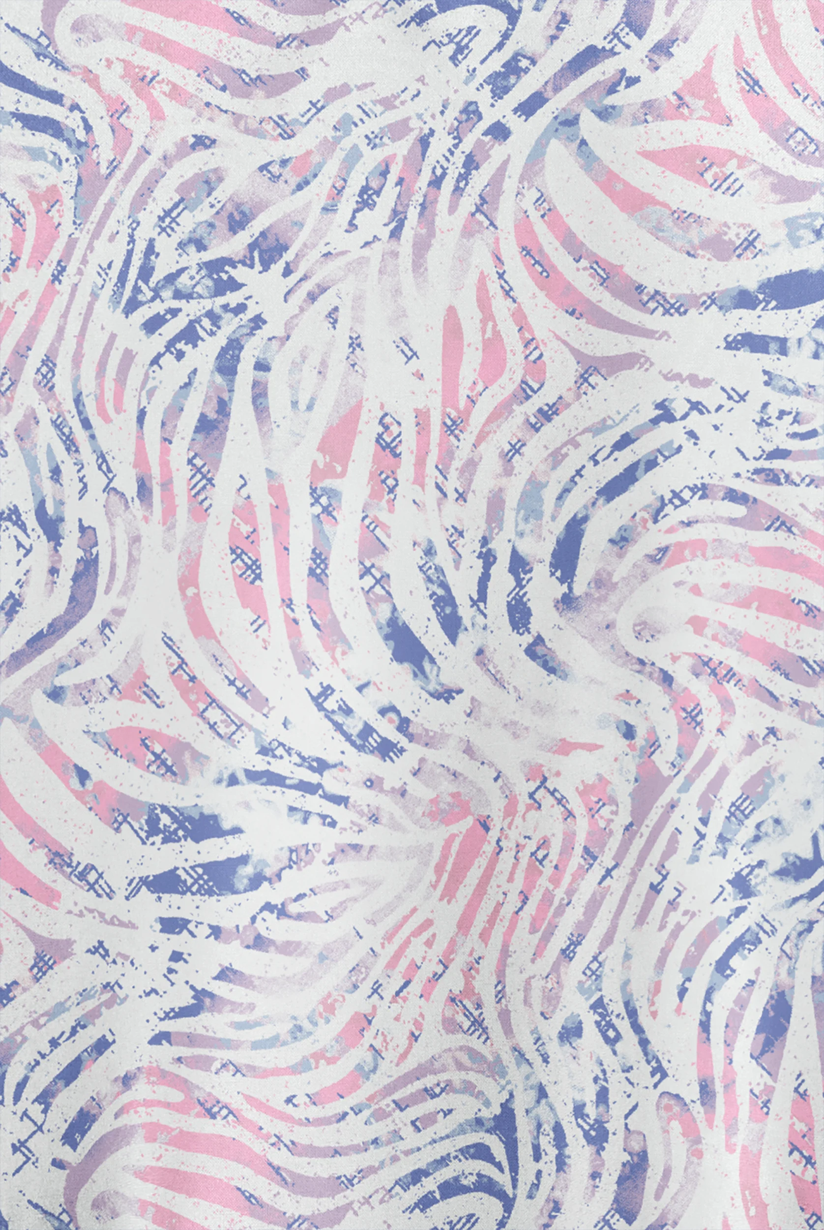 Butter-Soft Originals Abstract Zebra Women's 4-Pocket Rounded V-Neck Print Scrub Top