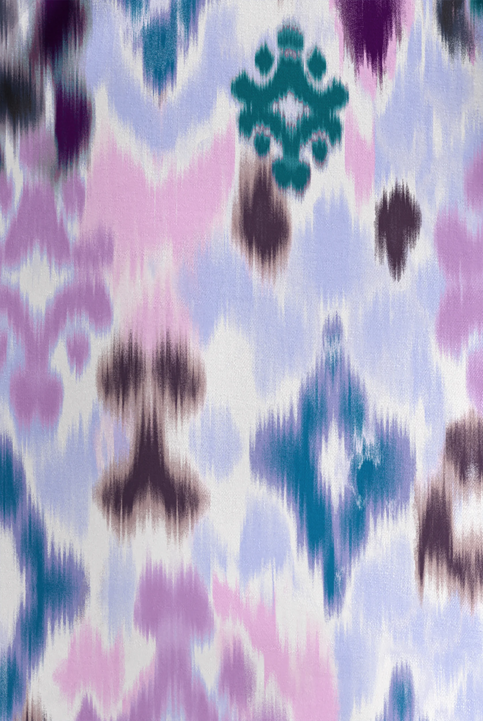 Butter-Soft STRETCH Varna Ikat Orchid Women's 4-Pocket Crisscross Print Scrub Top