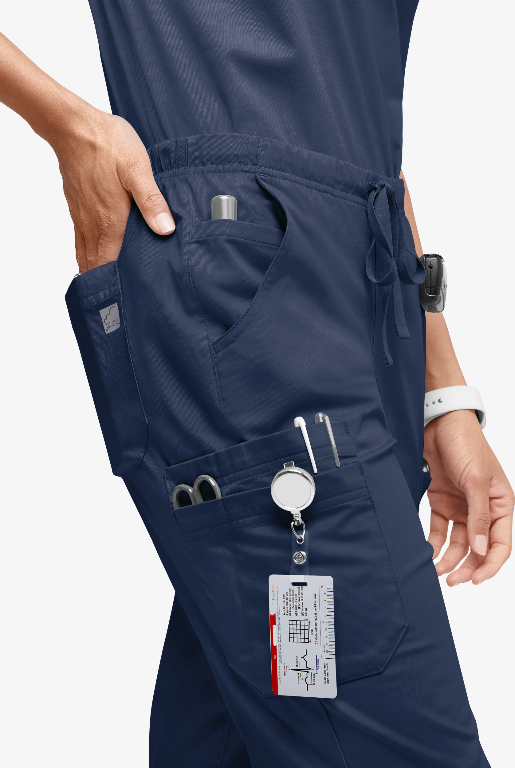 Butter-Soft STRETCH Women&rsquo;s 10-Pocket Mid Rise Straight Leg Scrub Pant