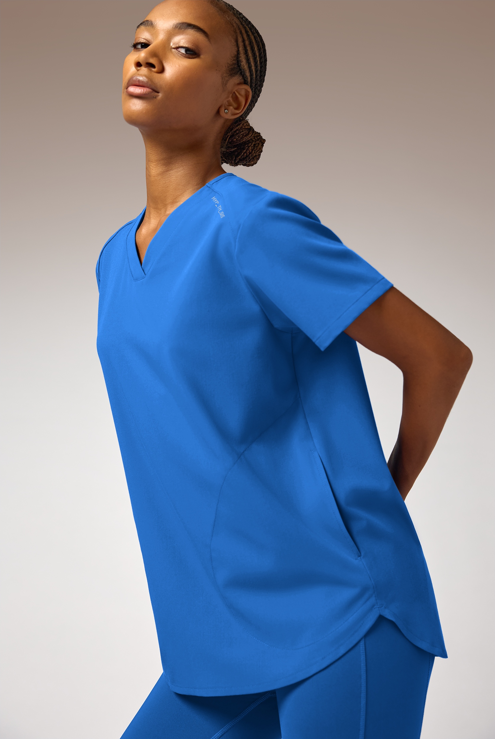 Blusa m&eacute;dica Hypothesis STRETCH estilo t&uacute;nica con 2 bolsillos para mujer