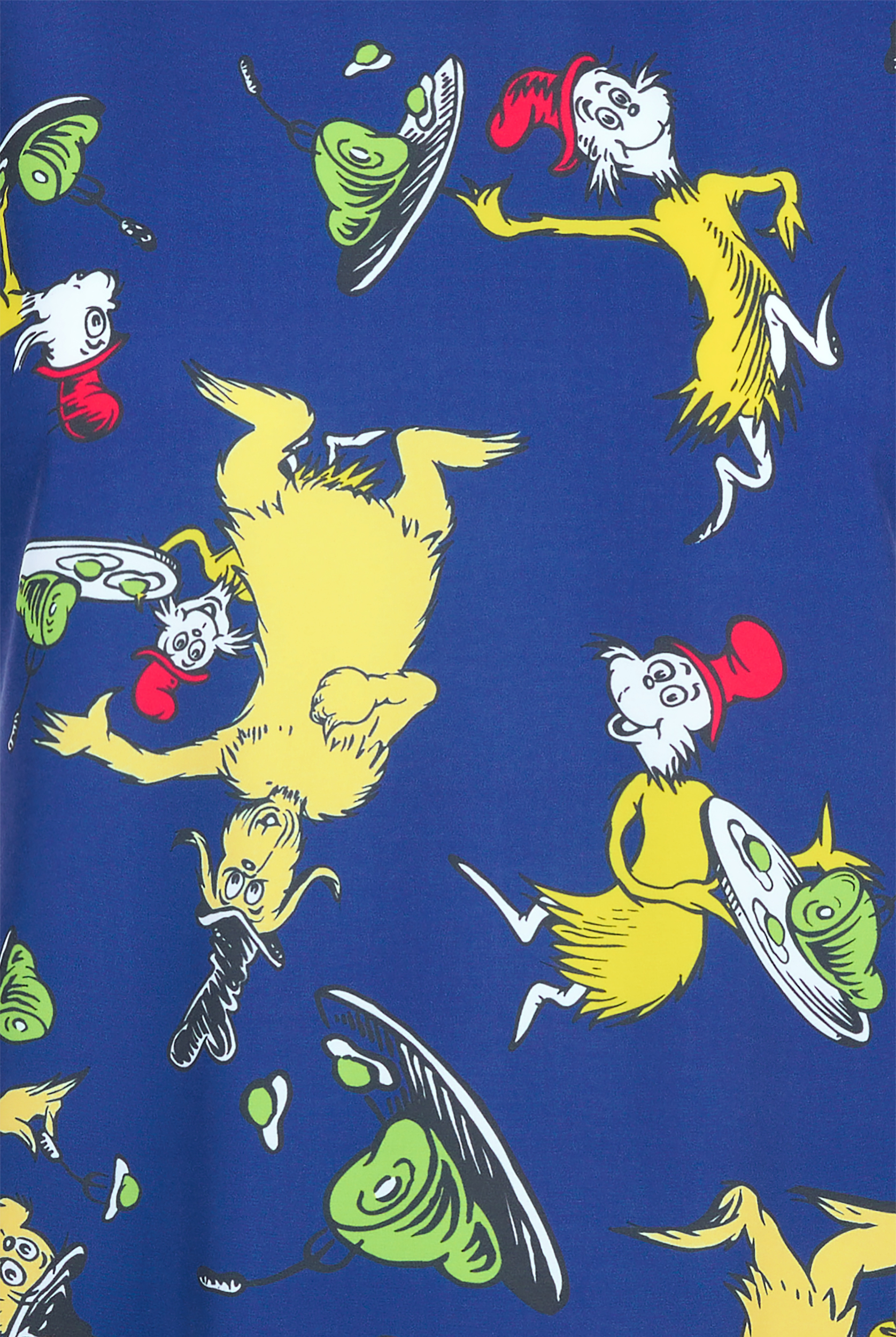 Dr. Suess' Green Eggs and Ham by Funscrubs Women's 2-Pocket STRETCH V-Neck Print Scrub Top