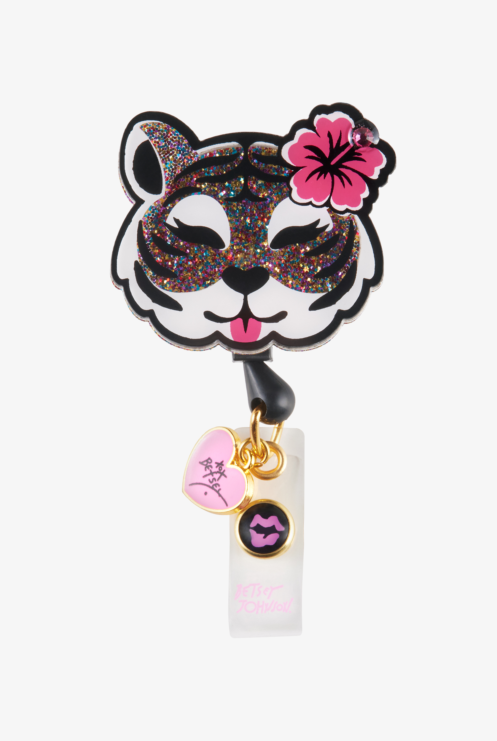 Betsey Johnson Betsey Tiger Shaker ID Badge Holder