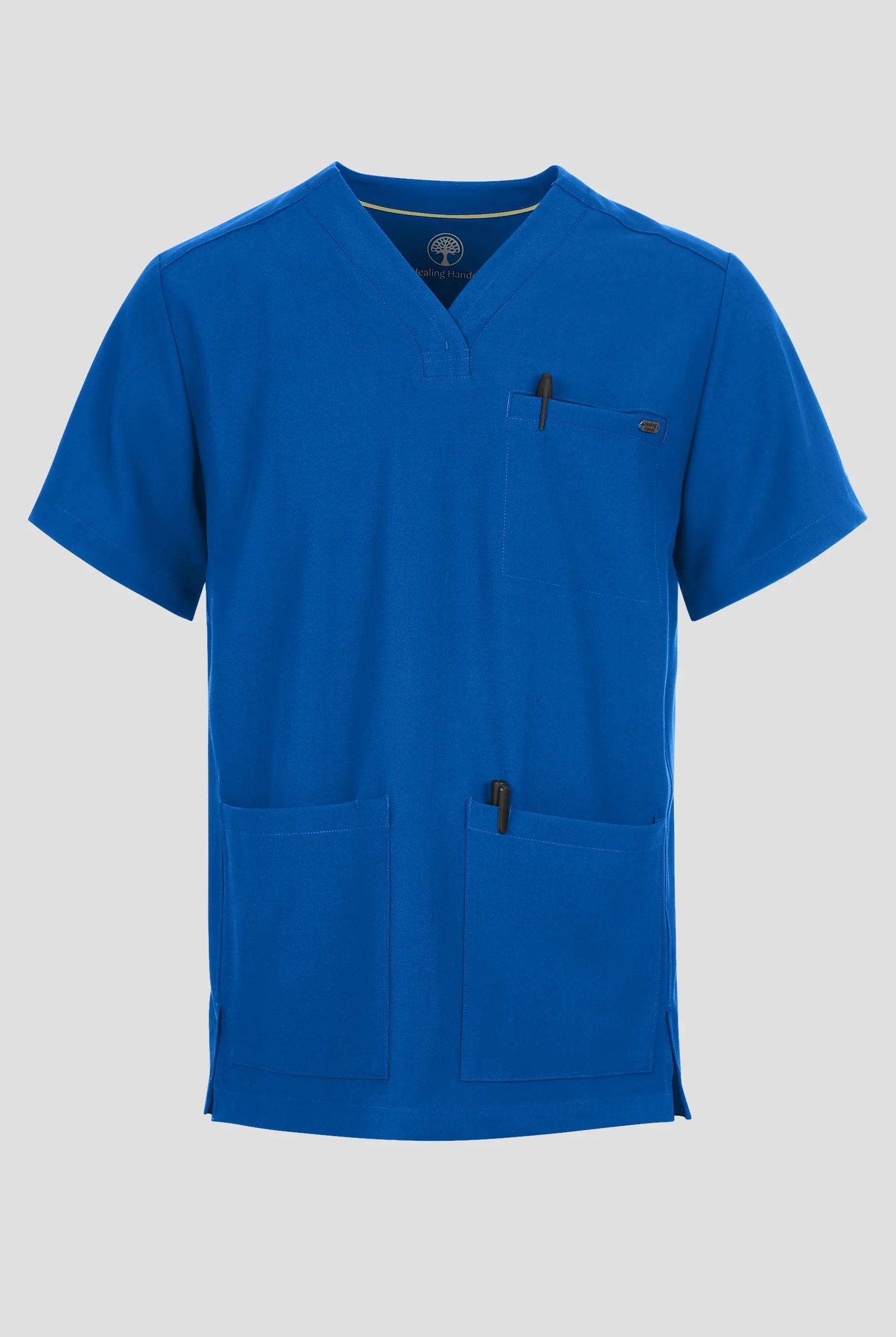 Camisa m&eacute;dica Healing Hands Quest Avery STRETCH con 4 bolsillos y cuello en Y para hombre