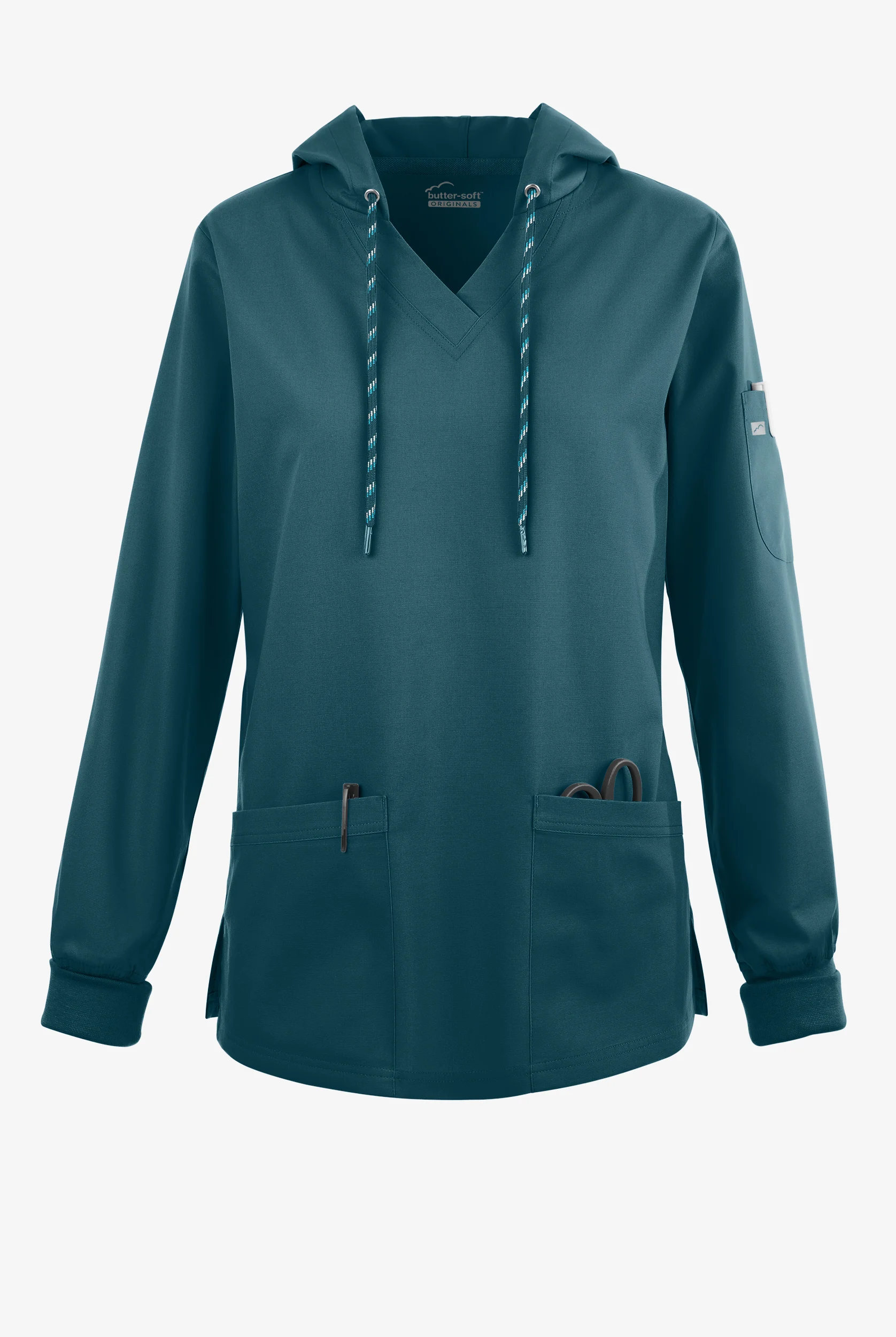 Strictly Scrubs Women's 5-Pocket Long Sleeve Pullover Hoodie
