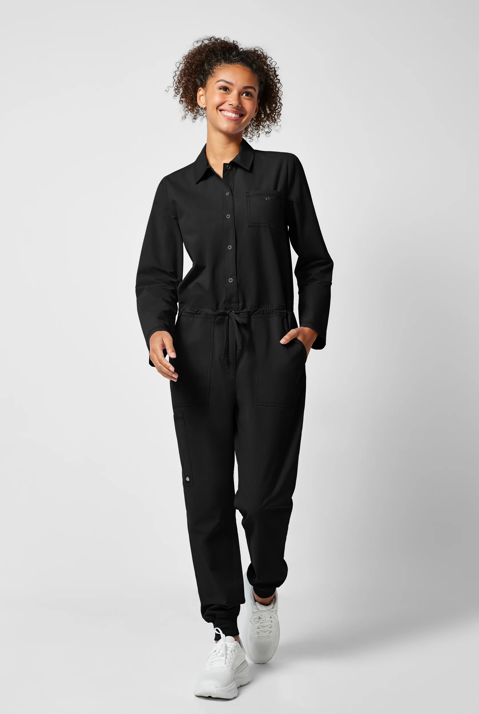 Dickies Forge Women's 5-Pocket Roll Up Sleeve Scrub Jumpsuit