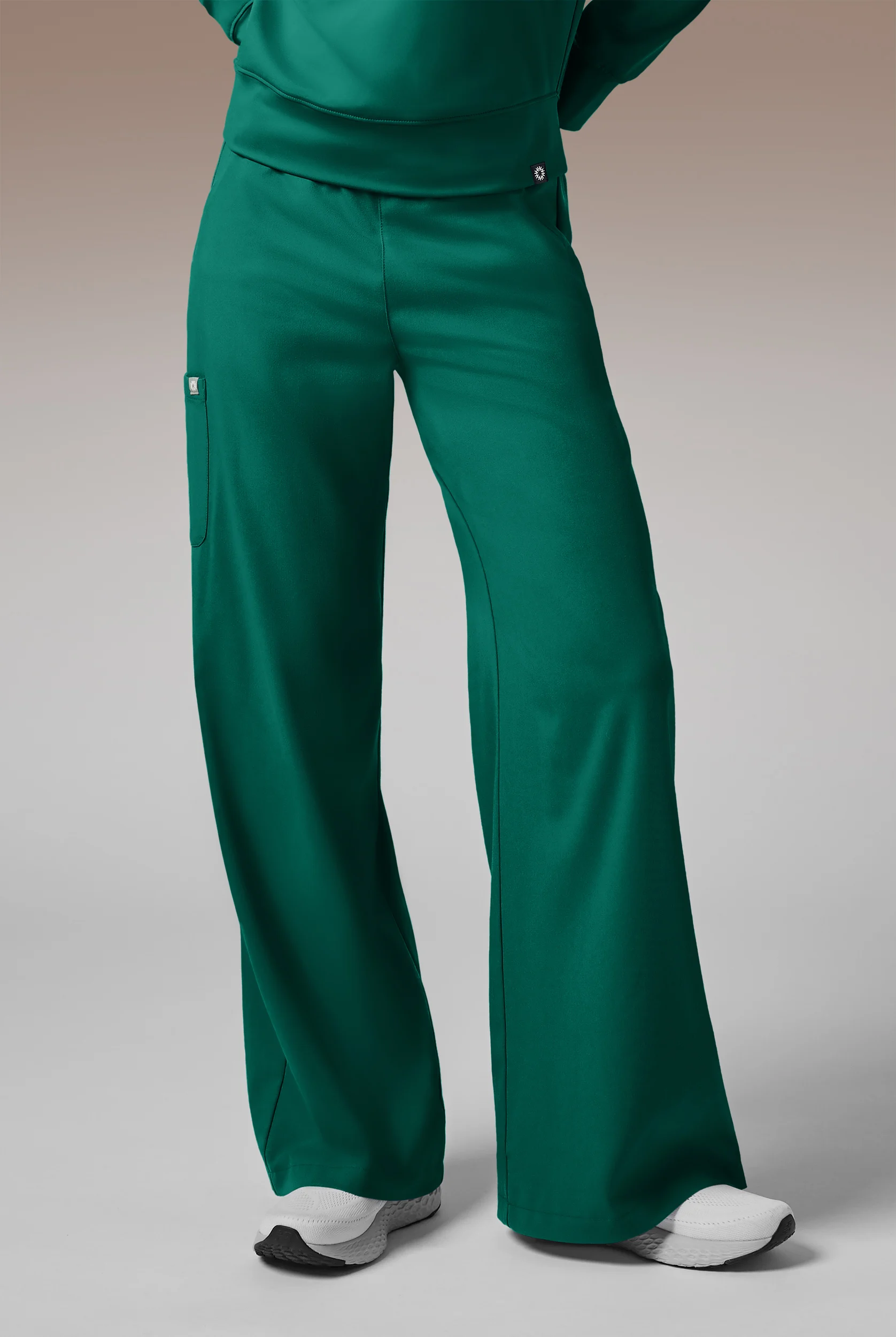 Hypothesis Y-Band Women's 6-Pocket Yoga-Style Knit Waist Wide Leg Scrub Pant