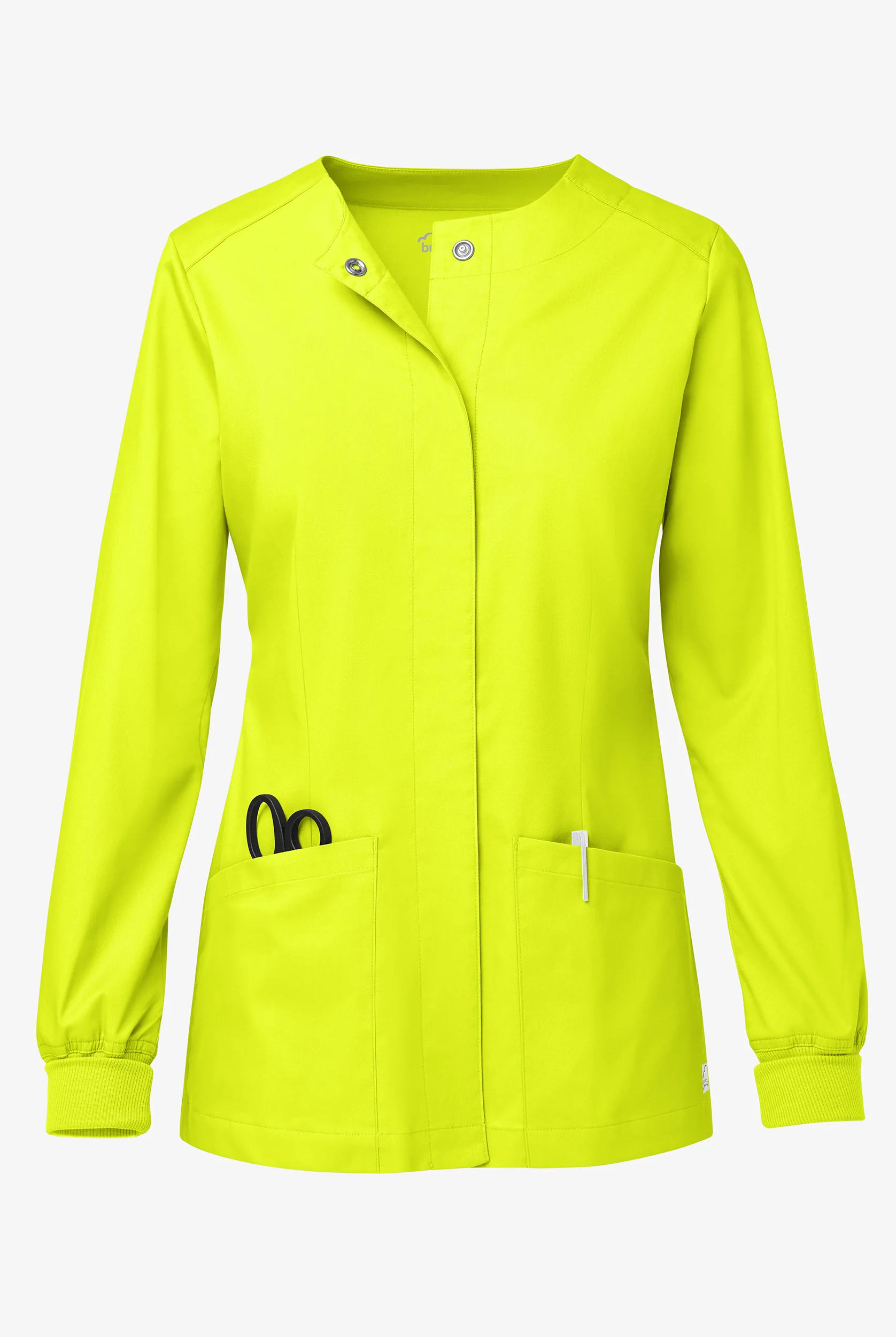 Butter-Soft STRETCH Women's 2-Pocket Long Sleeve Snap Front Scrub Jacket