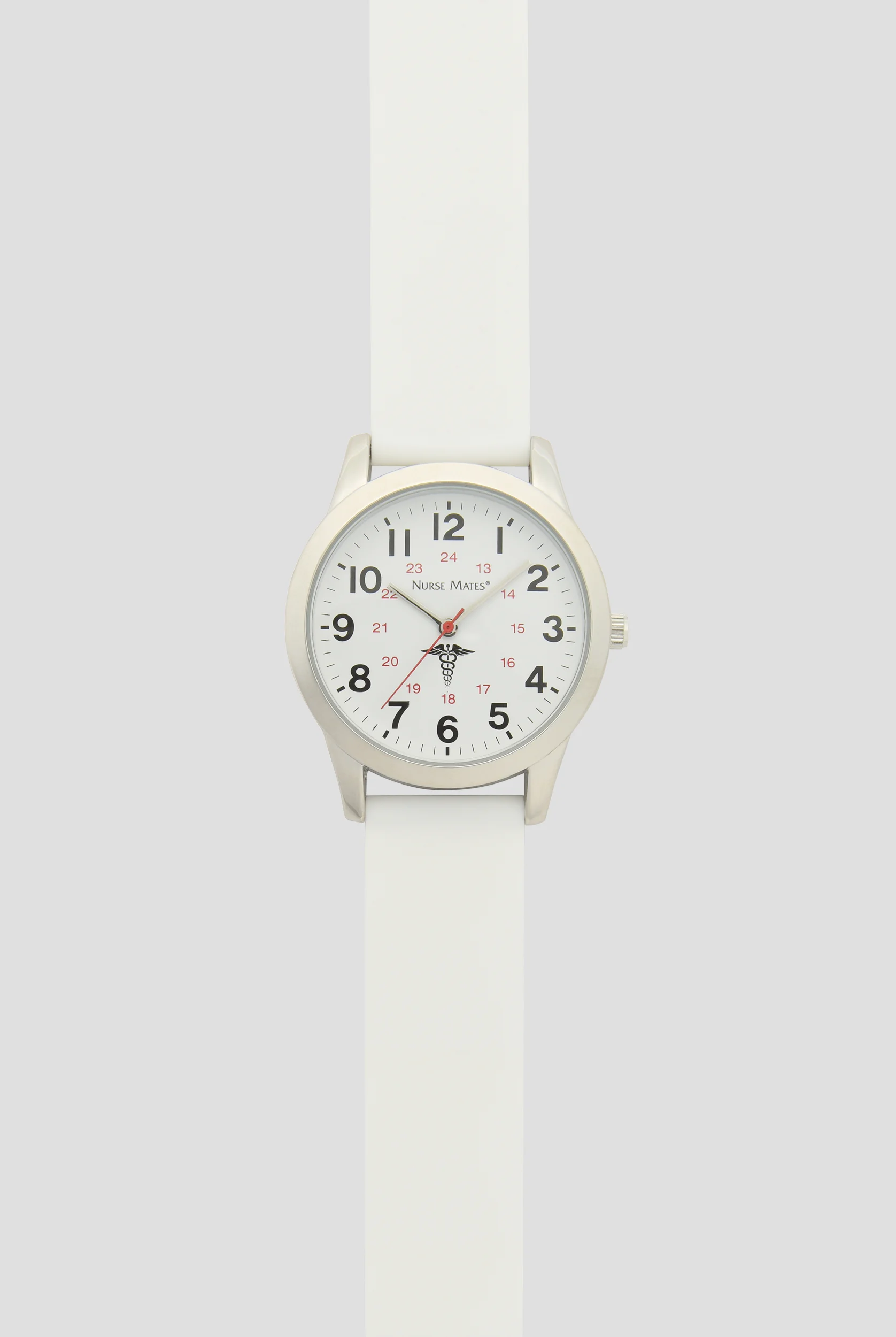 Nurse Mates White Sweep Silicone Strap Watch