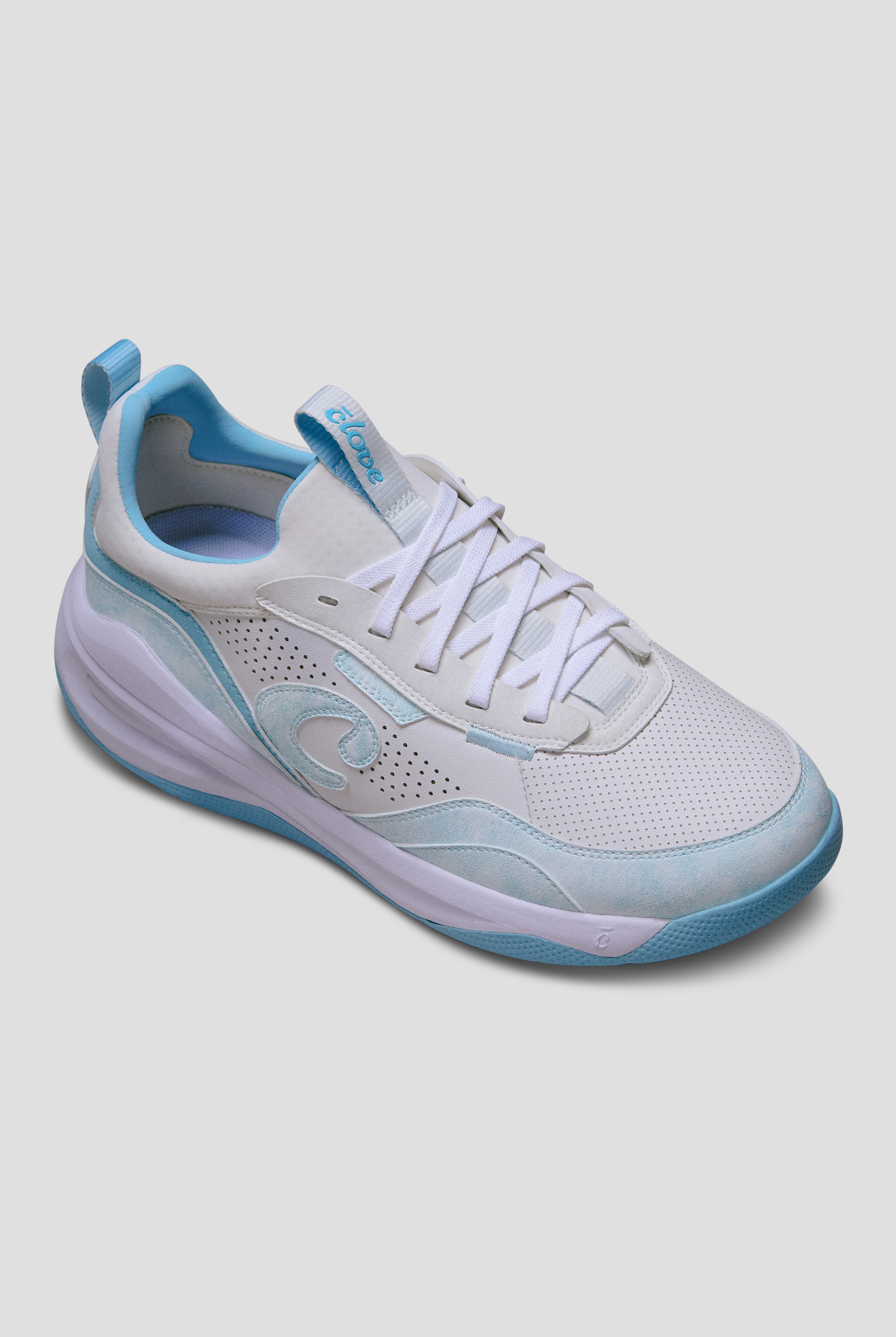 Clove Women's Strada White / Brushed Aqua Athletic Lace up Shoe