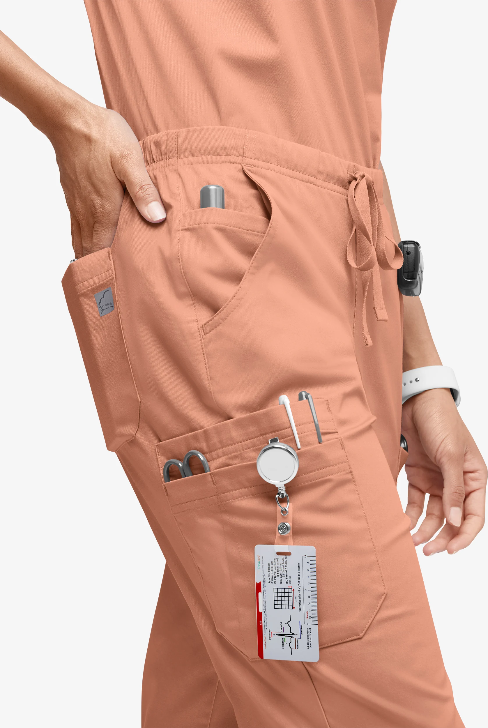 Butter-Soft STRETCH Women’s 10-Pocket Mid Rise Straight Leg Scrub Pant