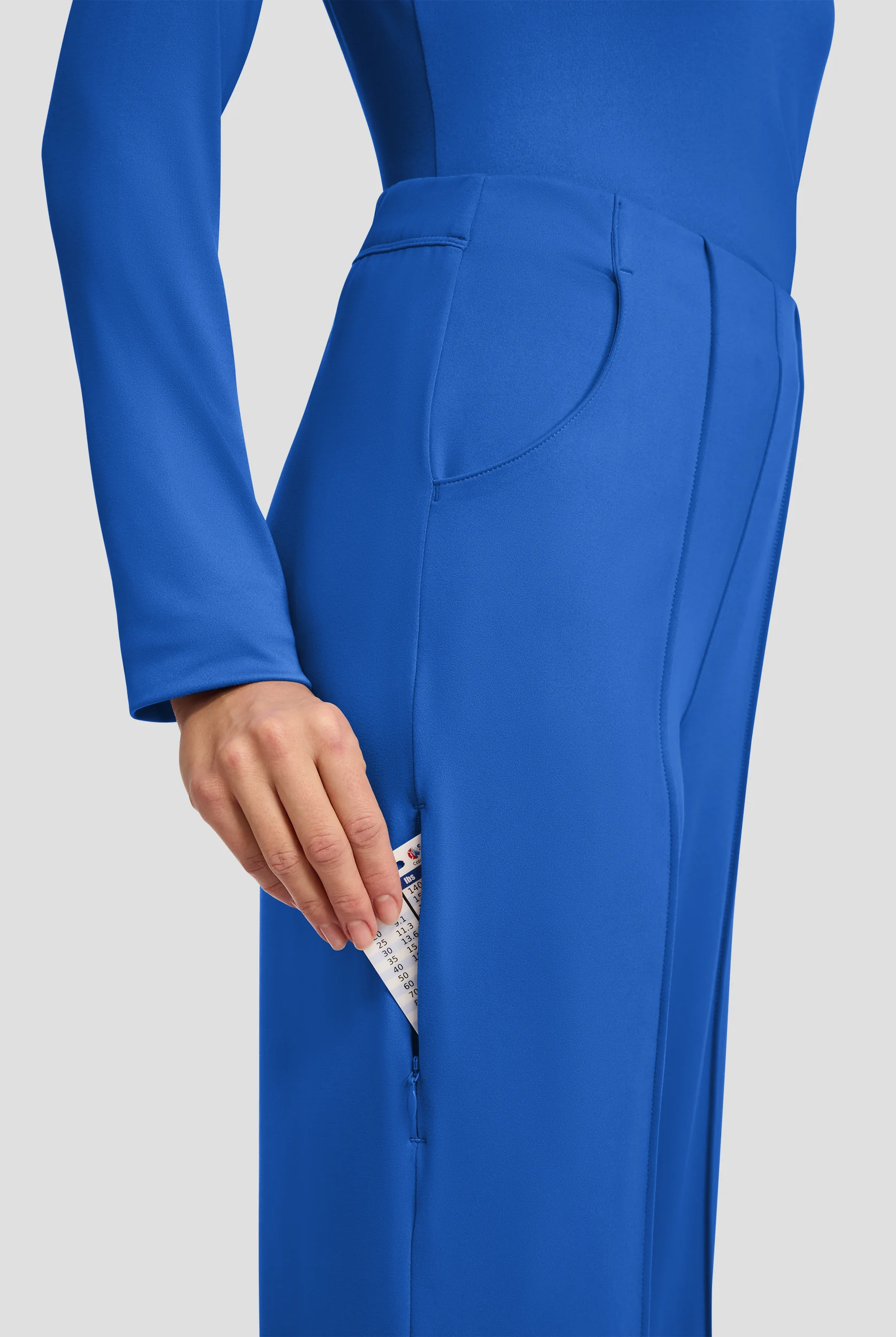 Cherokee Achieve Women's 3-Pocket STRETCH Wide Leg Pull-On Knit Scrub Pants