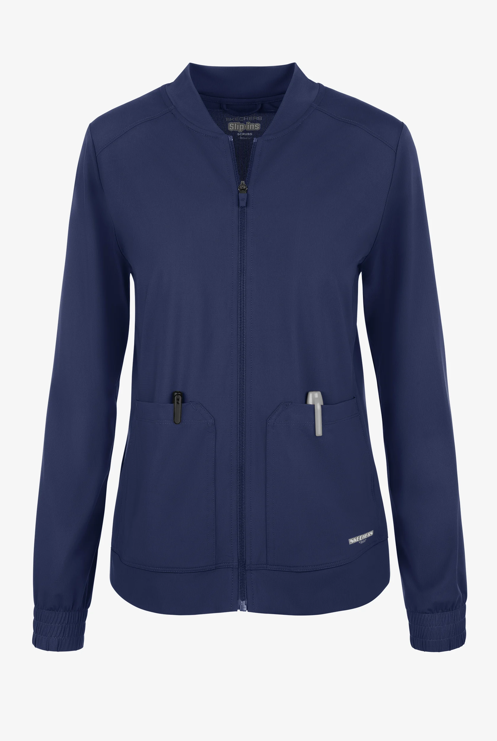Chaqueta m&eacute;dica Skechers by Barco Slip-ins Contour STRETCH con cremallera frontal y 3 bolsillos para mujer